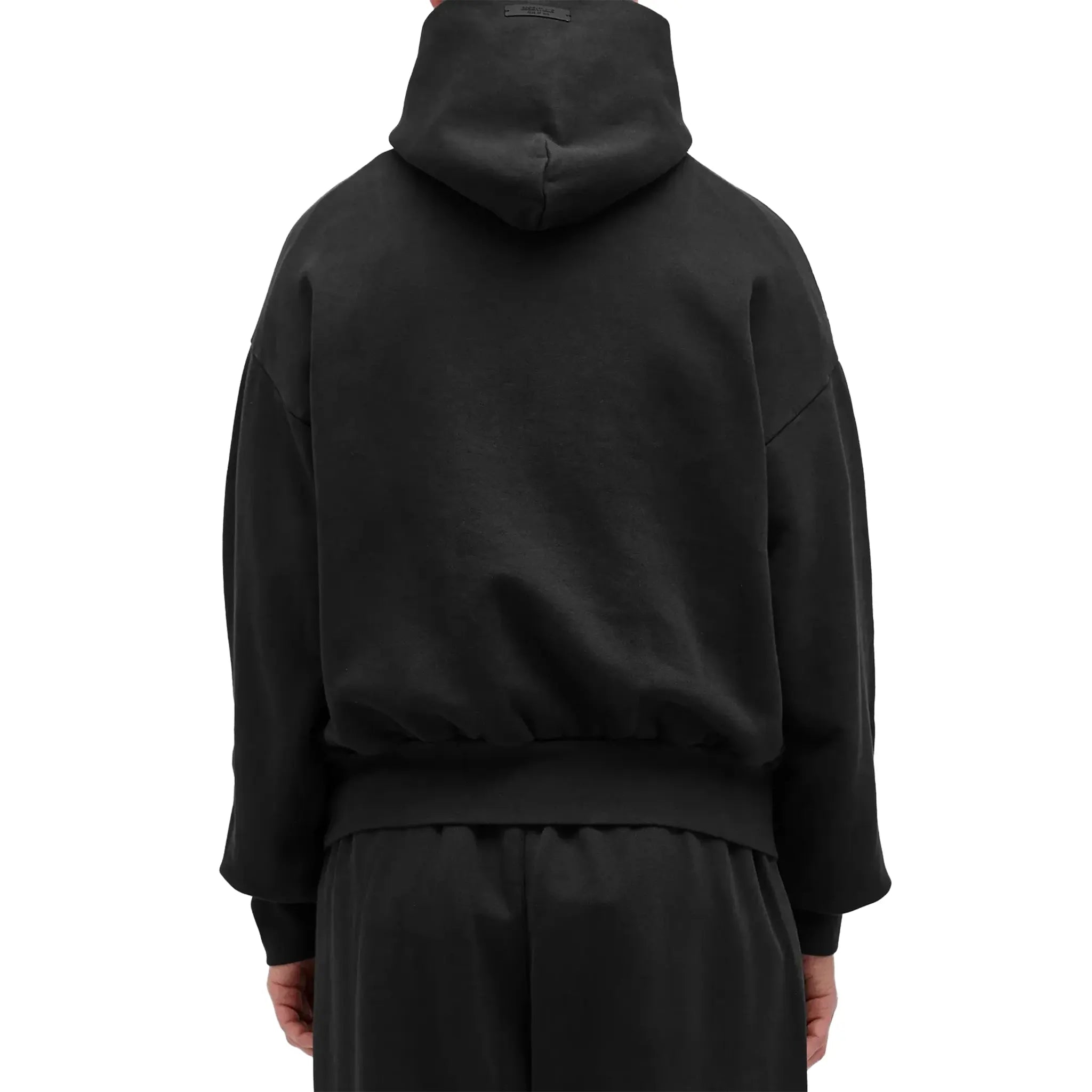 Fear Of God Essentials Heavy Fleece Vintage Shrunken Black Hoodie (FW24) - view 4