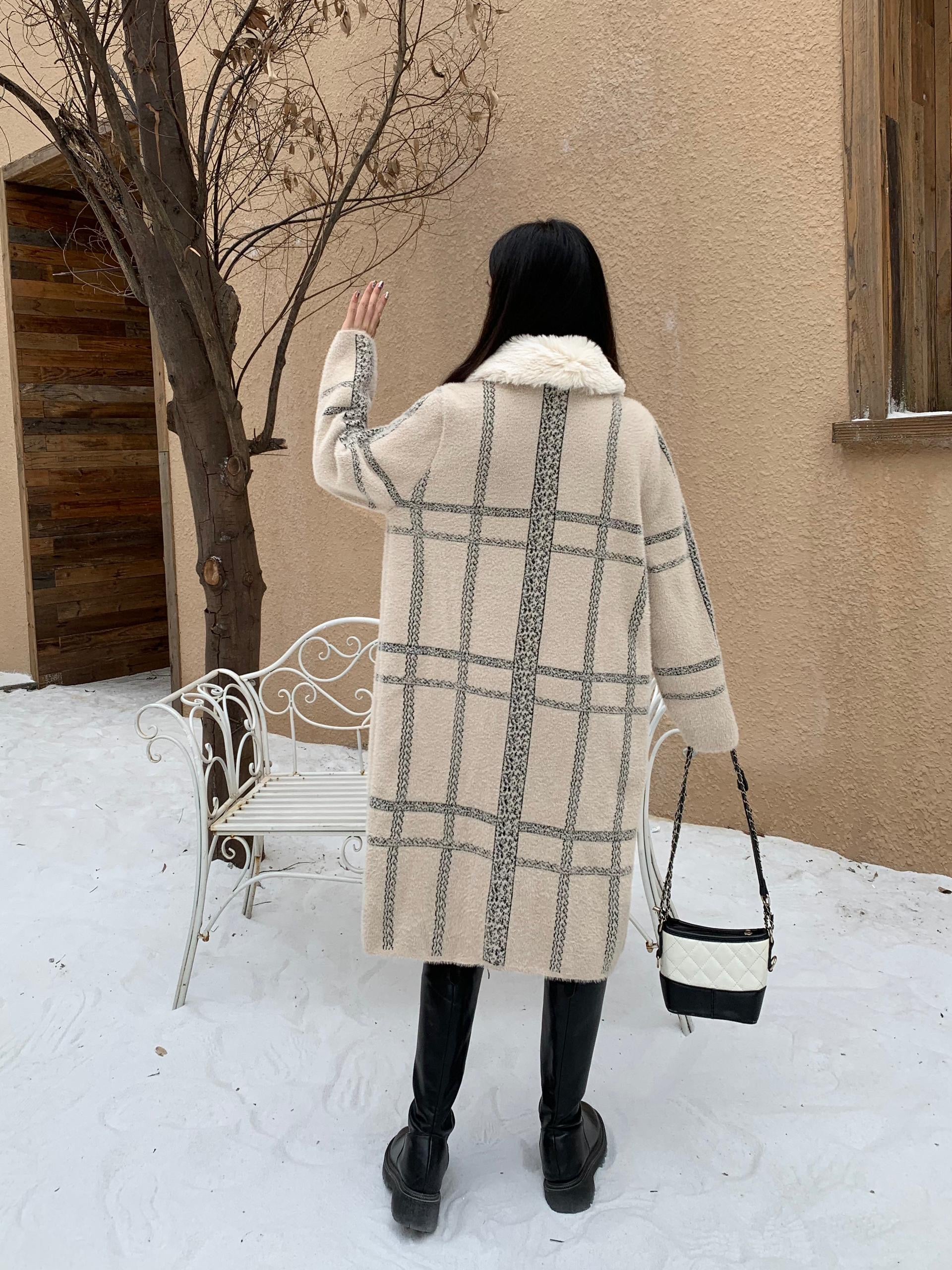 Alamode By Akanksha Noelia Woolen Long Luxe Overcoat with Fur - view 2