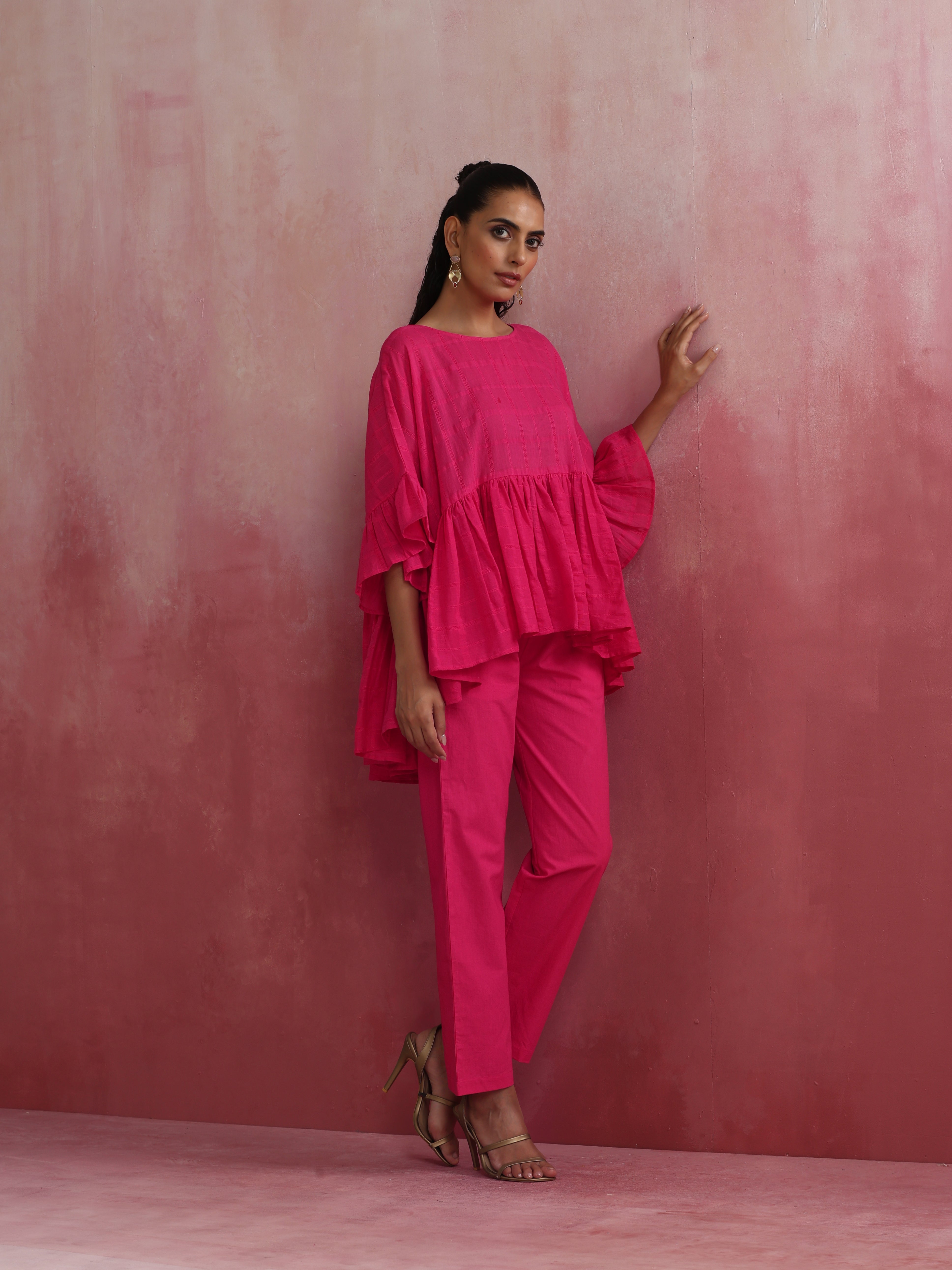 trueBrowns Pink Cotton Dobby Co-ord set - view 2