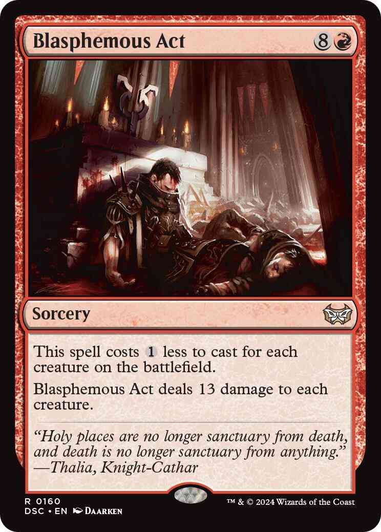 Blasphemous act 160 – Magic Blasphemous Act [160] [Duskmourn: House of Horror: Commander] [Non-Foil]