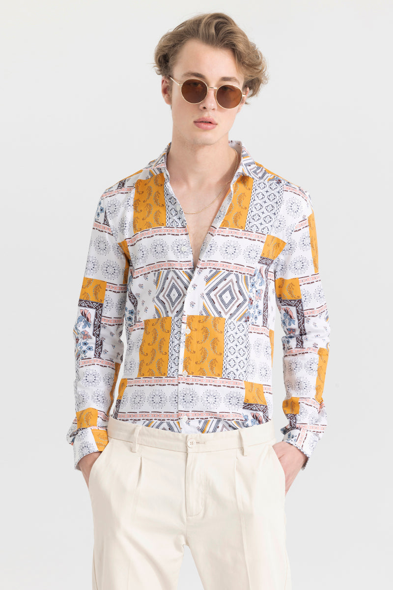 SNITCH Pixel Patches White Shirt