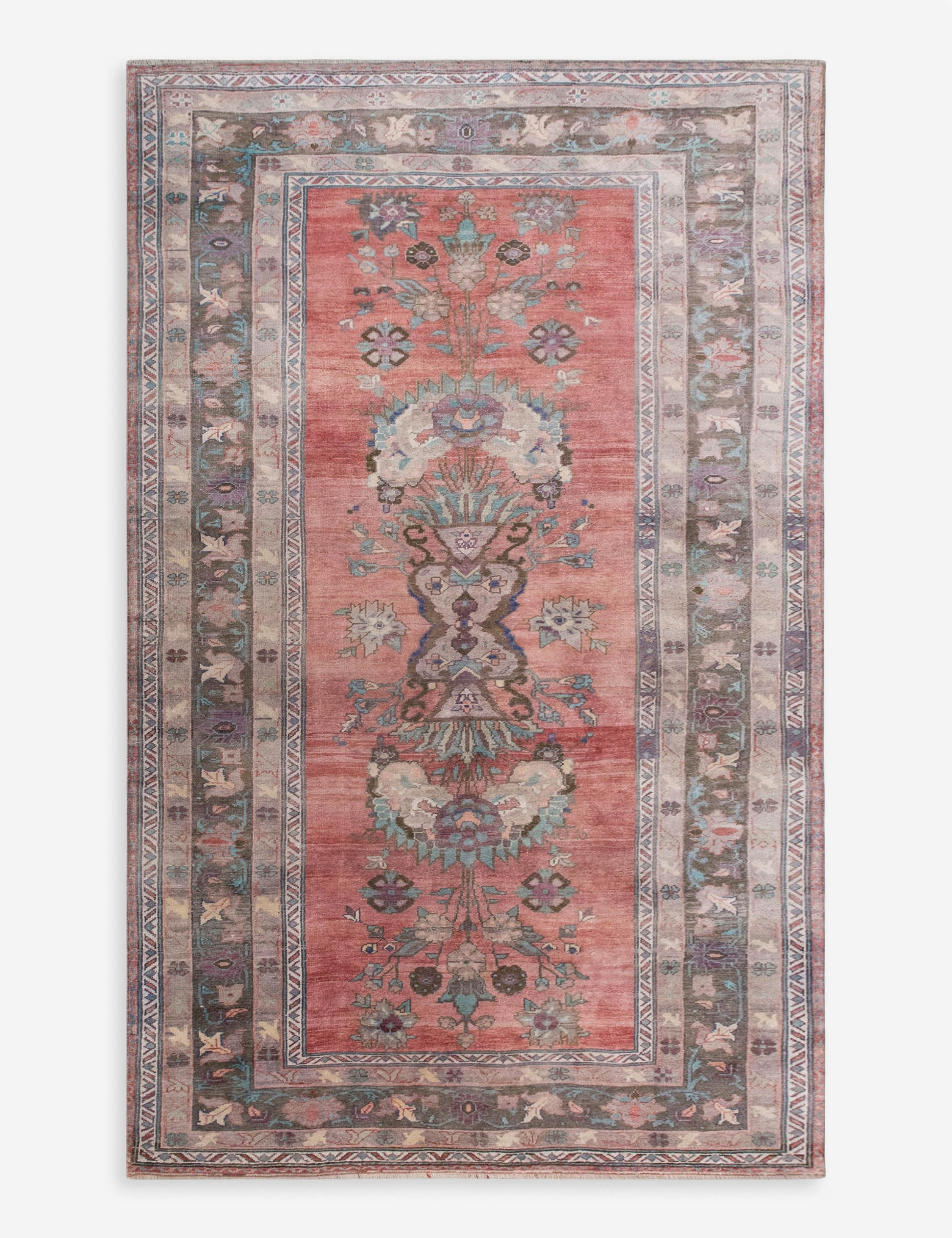 Lulu and Georgia Vintage Turkish Hand-Knotted Wool Rug No. 585, 5'9" x 10'6"