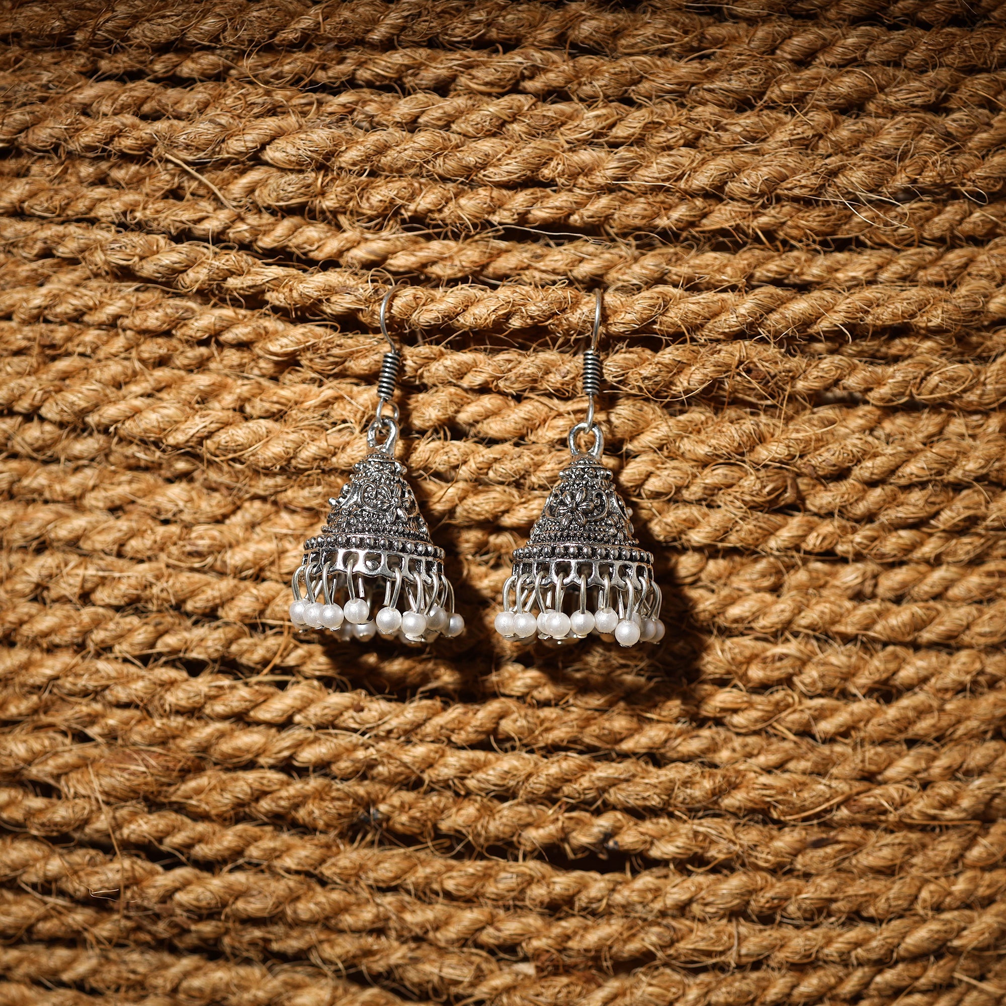 JALPARI Ahana Handcrafted GS Beaded Jhumki Earrings