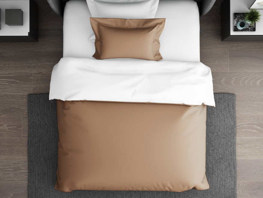 Spaces India Solid Maple Sugar - Light Brown 100% Cotton Shell Single Quilt / AC Comforter - Hygro By Spaces - view 4