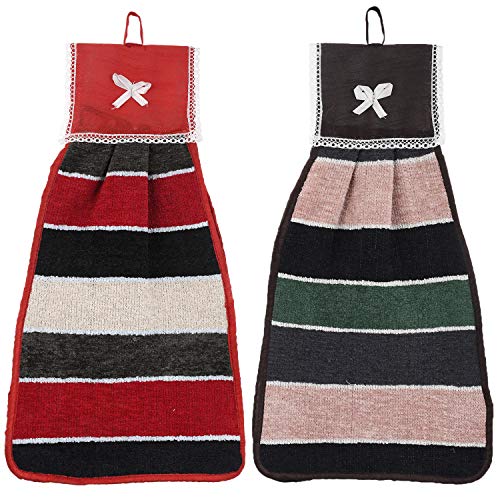 Kuber Industries Hanging Cotton 2 Pieces Cotton Washbasin Napkin/Hand Towel for Kitchen and Bathroom (Multi) - CTKTC45538