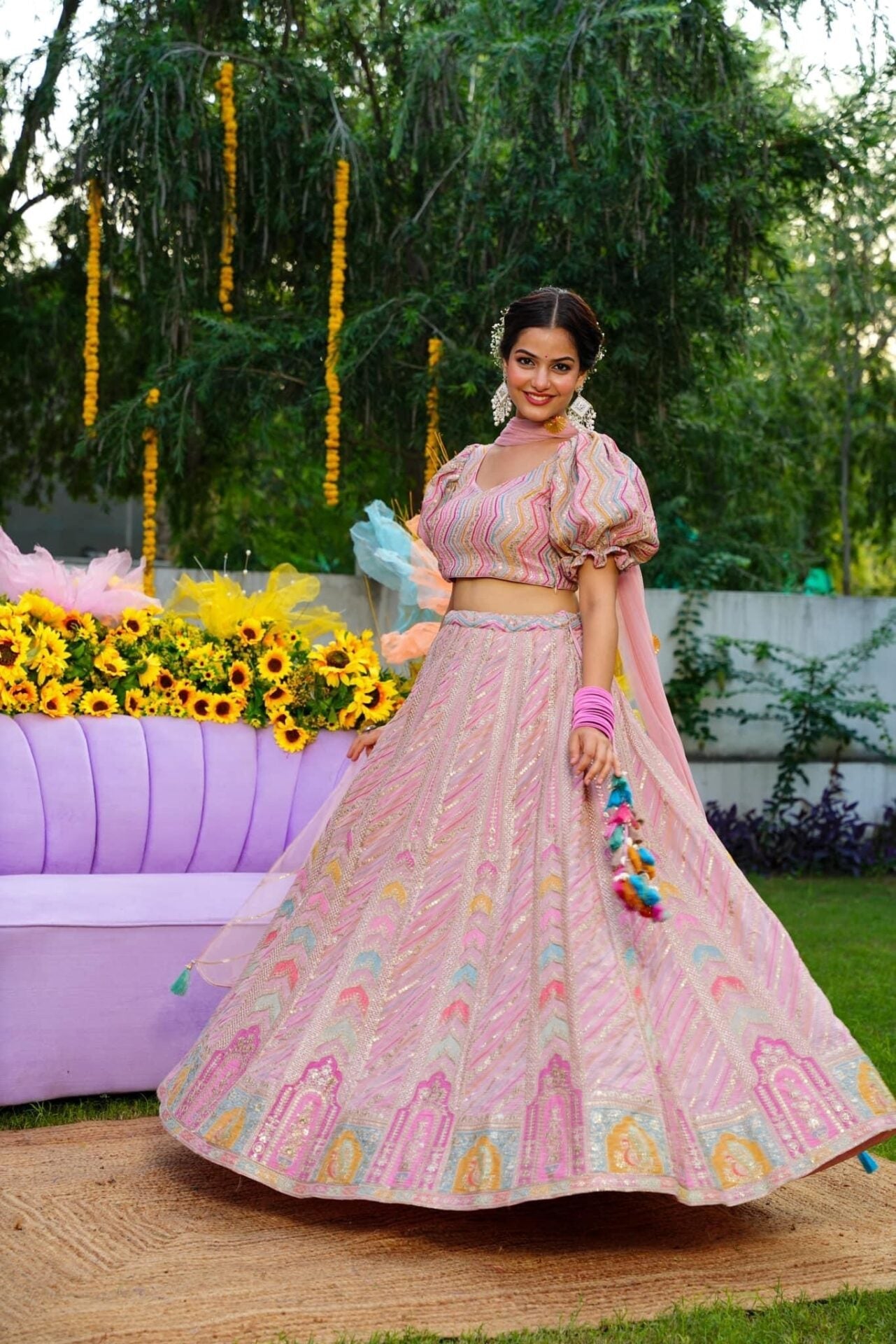 Idaho-o Pink Marshmallow lehenga choli set – Women's - view 4