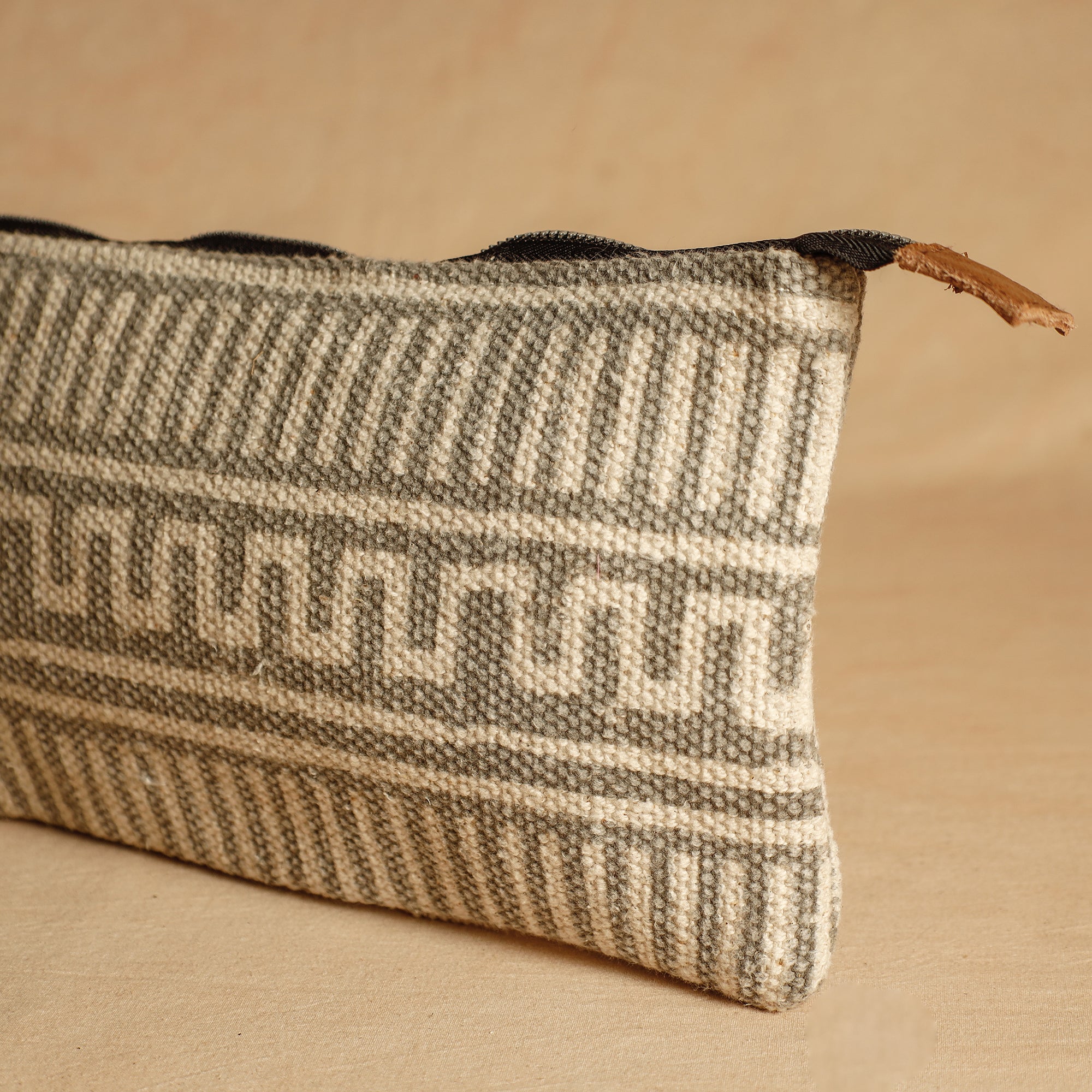 HAVELI CHRONICLES Beige - Jaipur Block Printed Handloom Cotton Multipurpose Toiletry Pouch (7 x 12 in) - view 3