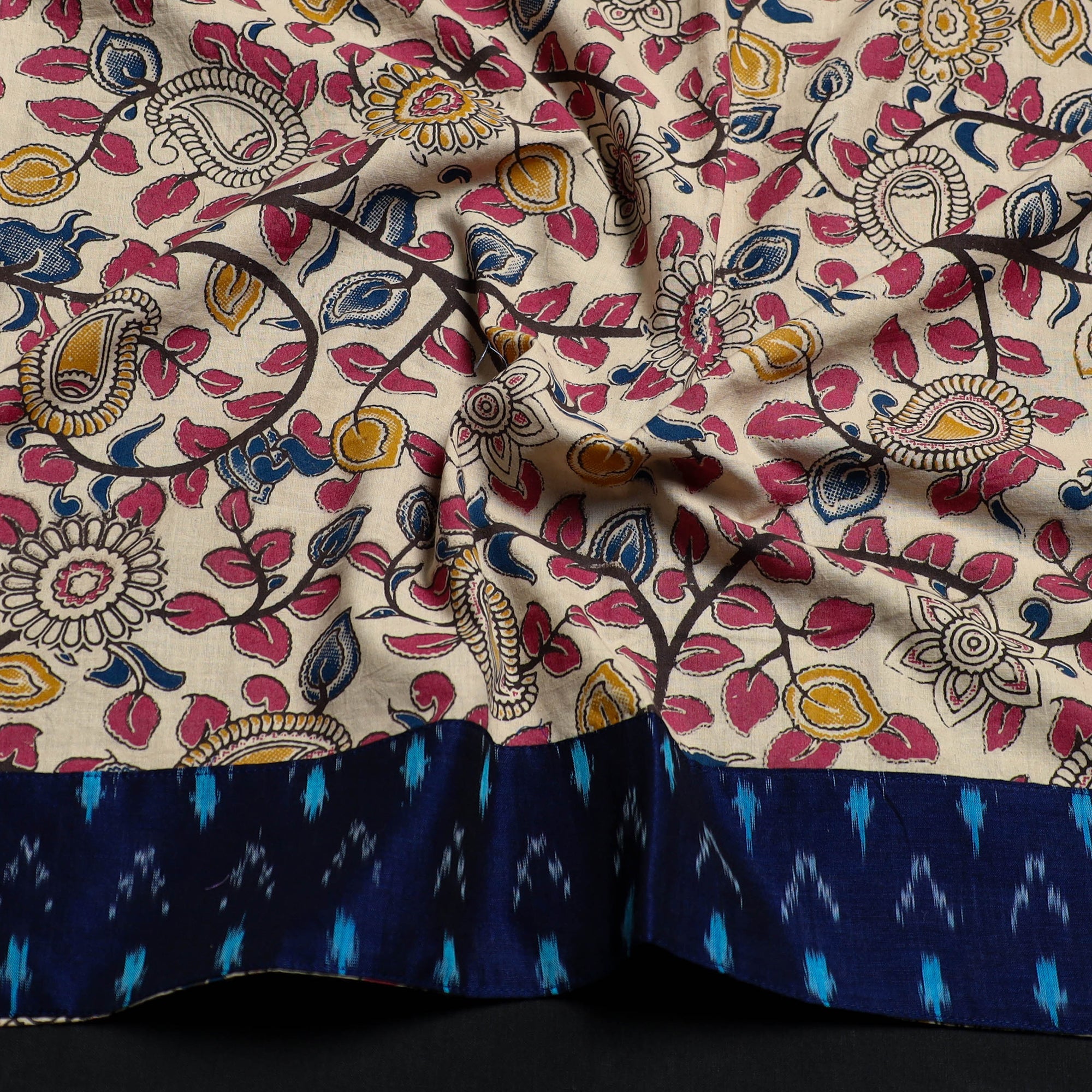 NOORI BAZAR Beige - Block Printed Cotton Kalamkari Blouse Piece 25 - view 2