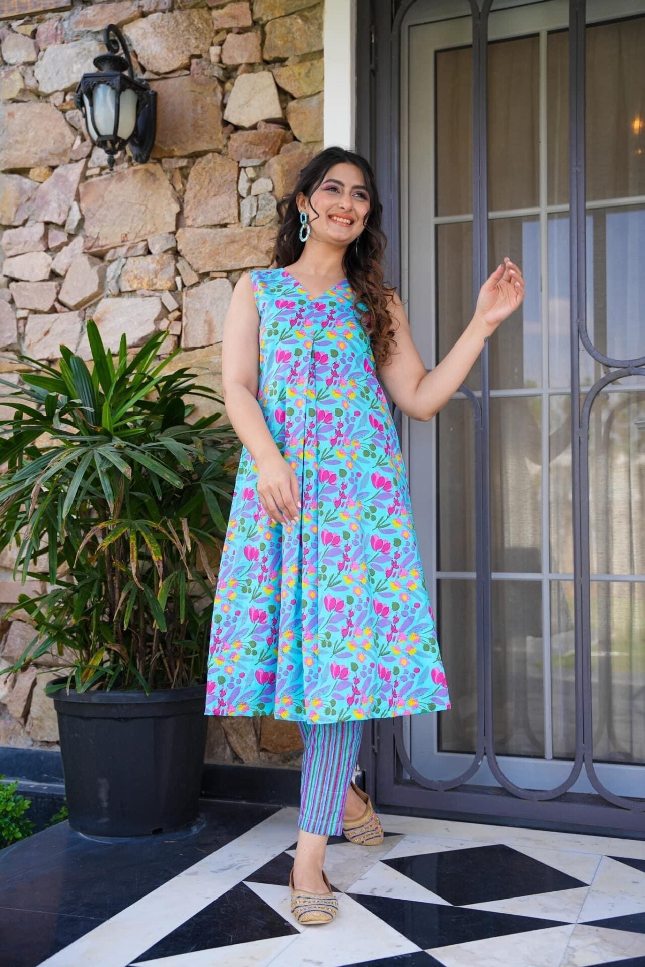 Idaho-o Vedika Cotton Kurta Set