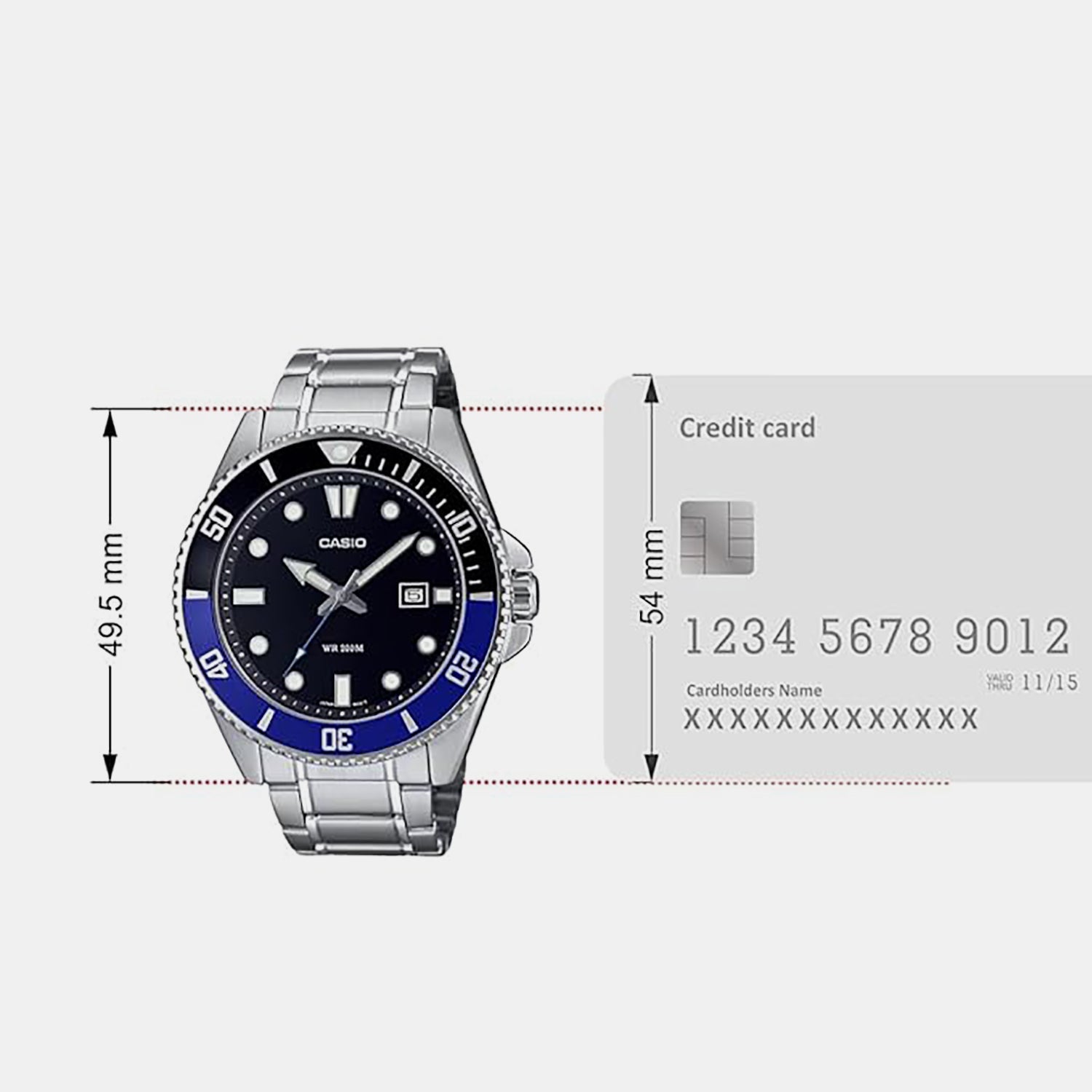 Casio Enticer Men Quartz Black Dial Analog Stainless Steel Watch A2190 - view 6