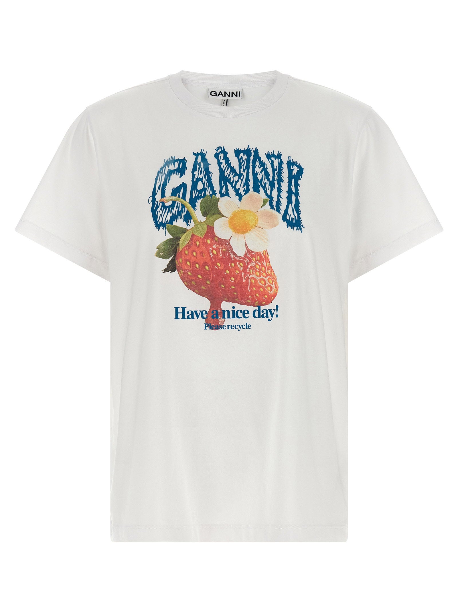 Ganni Strawberry T-shirt – 100% organic cotton