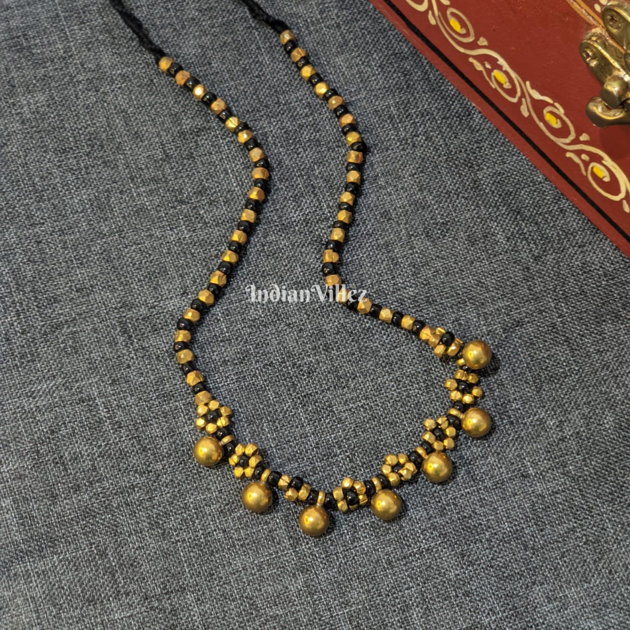 IndianVillèz Handicrafted Dhokra Tribal Necklace