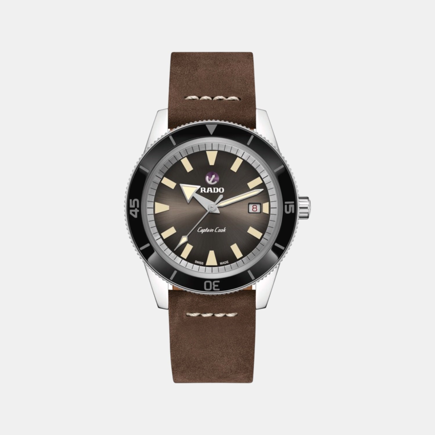 Rado Captain Cook Men Automatic Brown Dial Analog Leather Watch R32505305