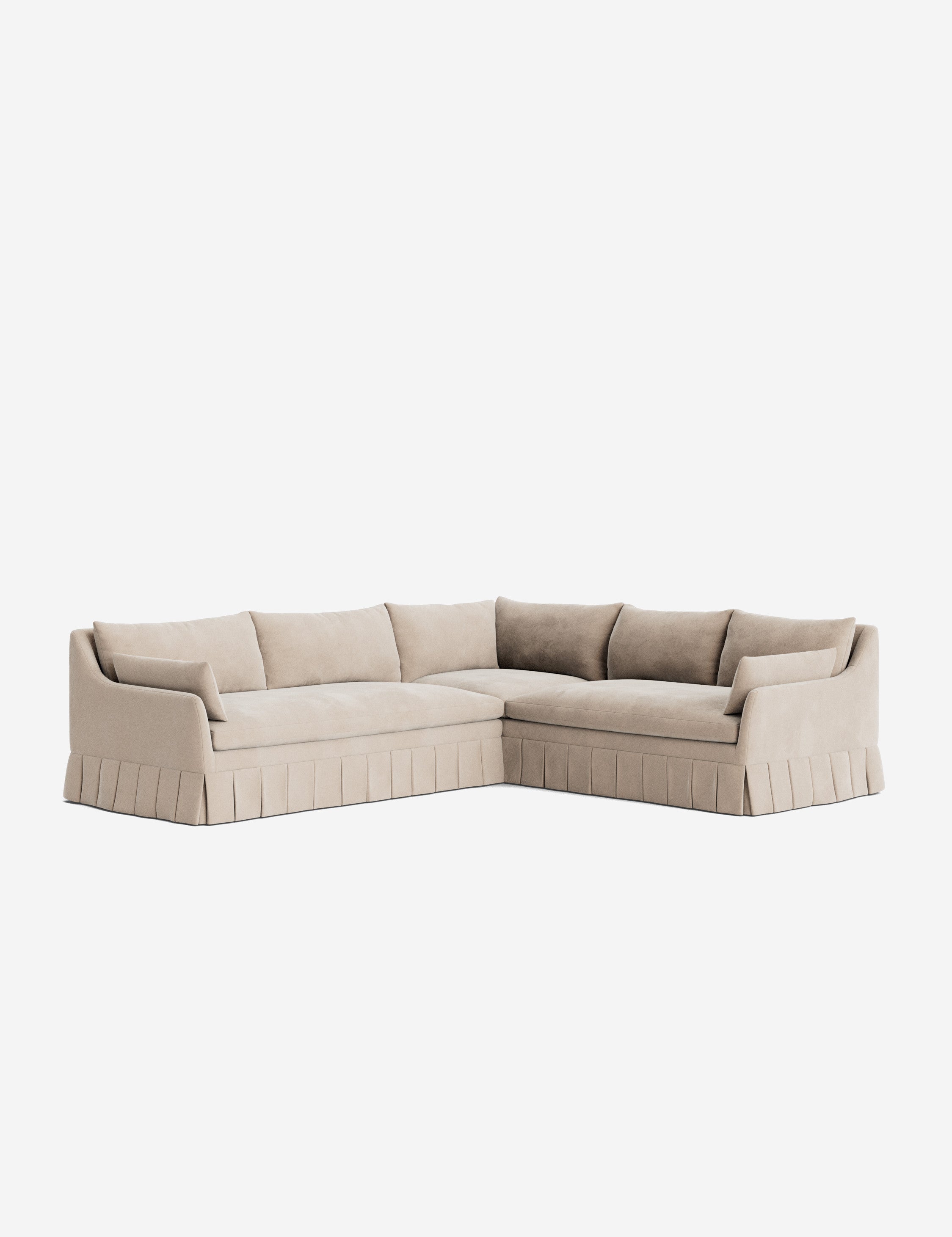 Lulu and Georgia Portola Luxe Depth Pleated Corner Sectional Sofa - view 18