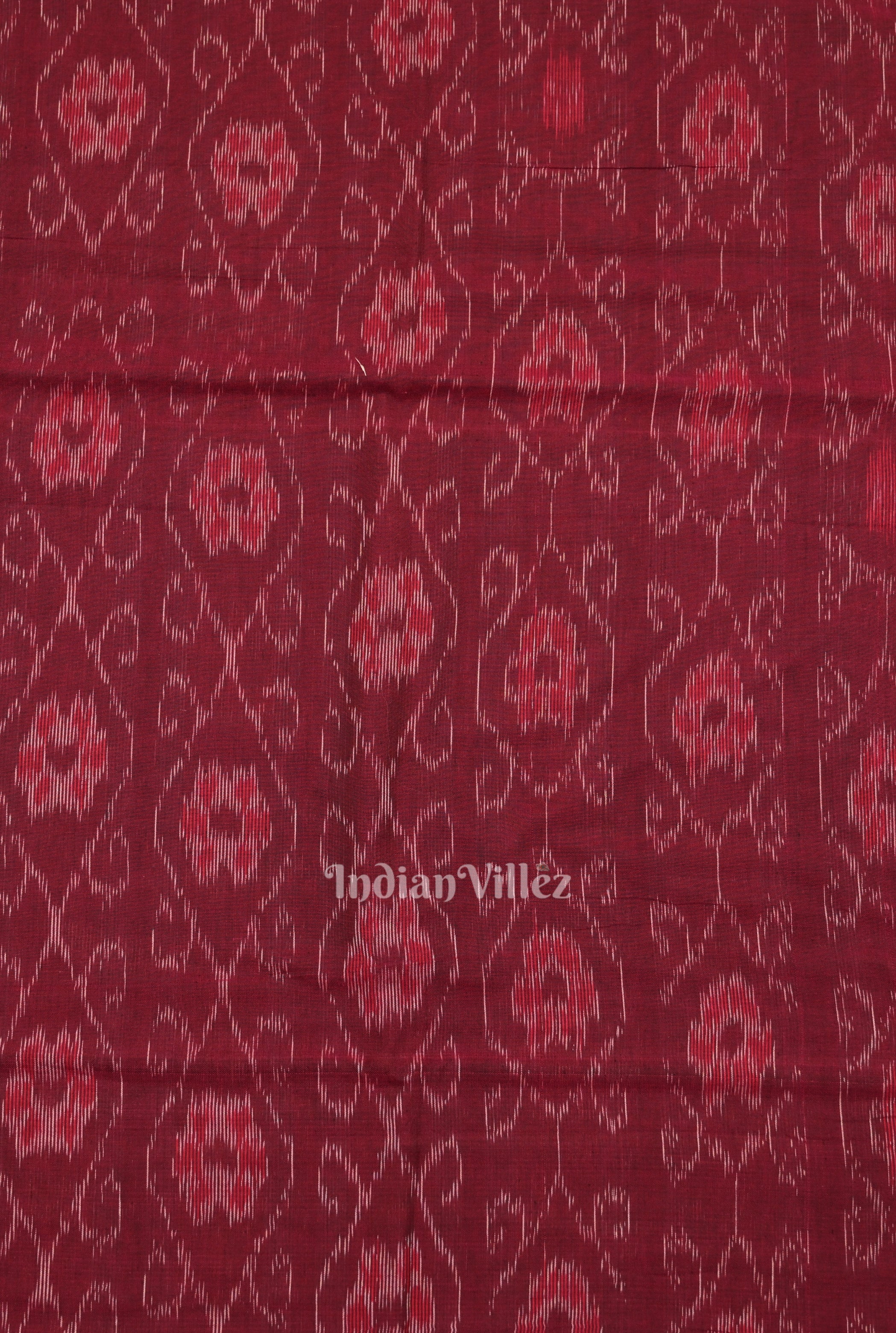 IndianVillèz Purple Floral Theme Sambalpuri Ikat Cotton Fabric - view 3