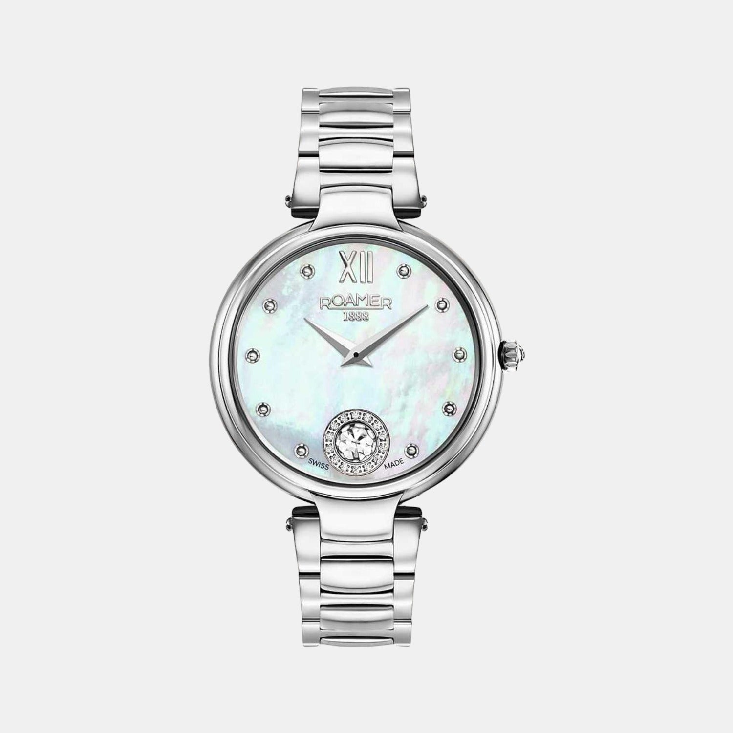 Roamer Aphrodite Women Quartz White Dial Analog Stainless Steel Watch 600843 41 19 50