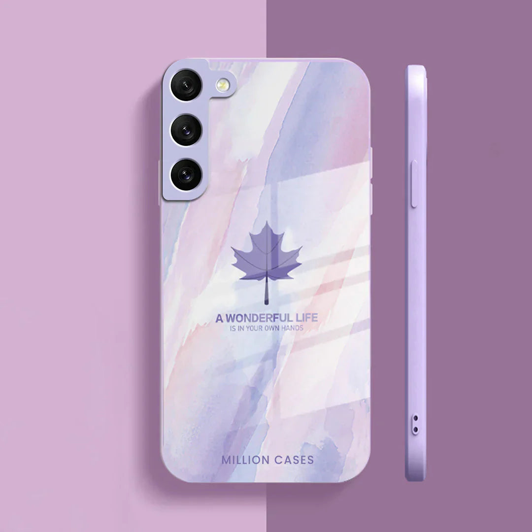 Samsung Galaxy A Series Watercolor Mapple Leaf Glass Case - view 2