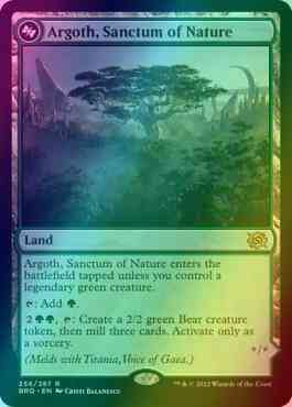 Magic Argoth, Sanctum of Nature // Titania, Gaea Incarnate [256a] [The Brothers' War] [Foil]