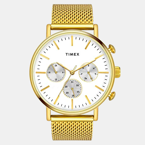 Timex Fashion Men Quartz Silver Dial Chronograph Stainless Steel Watch TWEG20007
