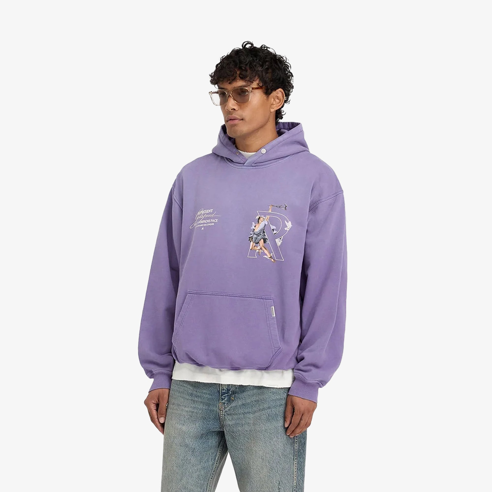 Represent | HERMES HOODIE { PURPLE - view 2