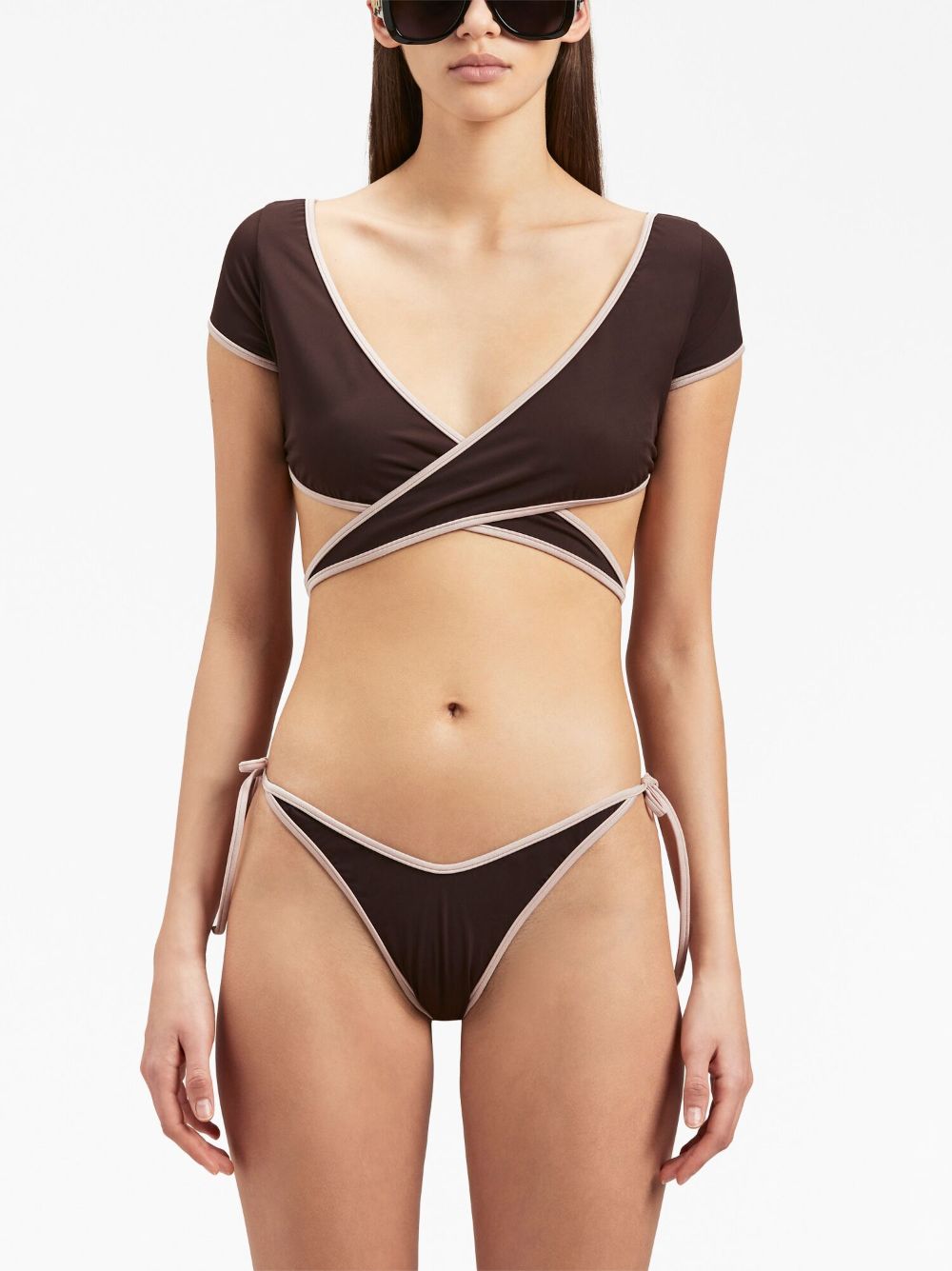 Palm Angels Cap-sleeves bikini top - view 4
