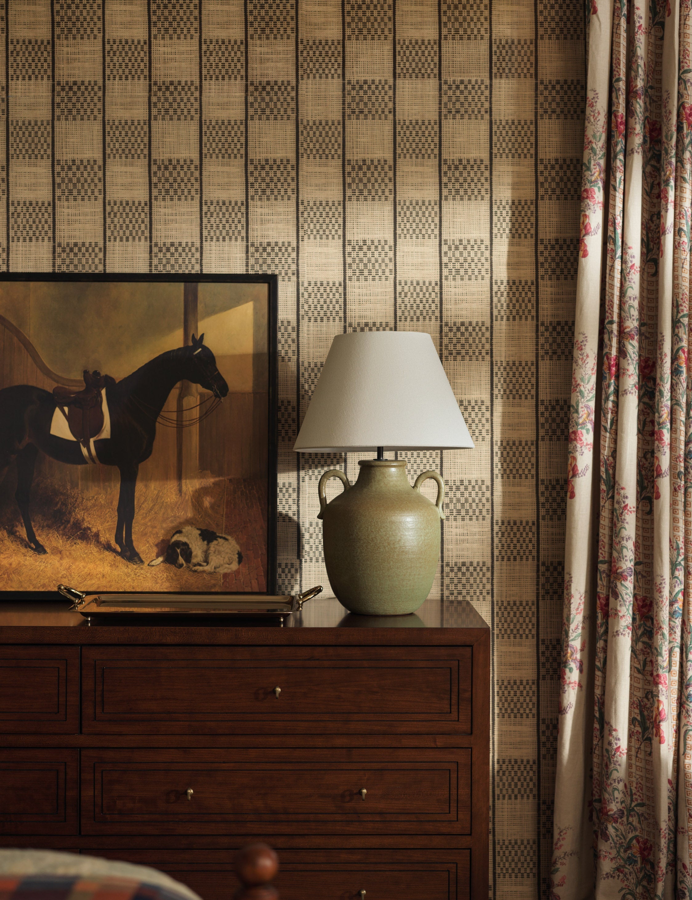 Lulu and Georgia Fillmore Checkered Paperweave Wallpaper by Heidi Caillier - view 2