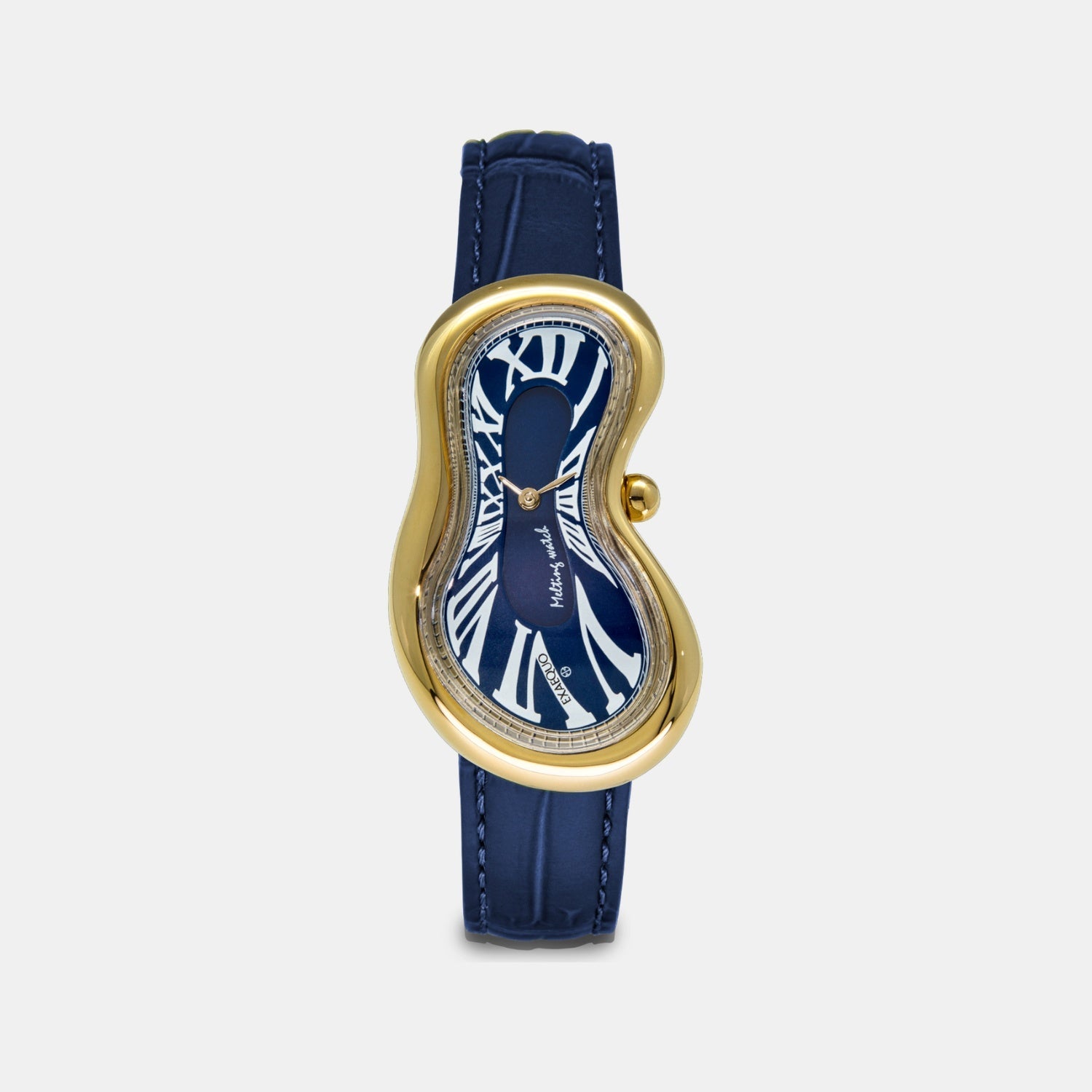 Exaequo Classic Unisex Quartz Blue Dial Analog Leather Watch EX0002.0004
