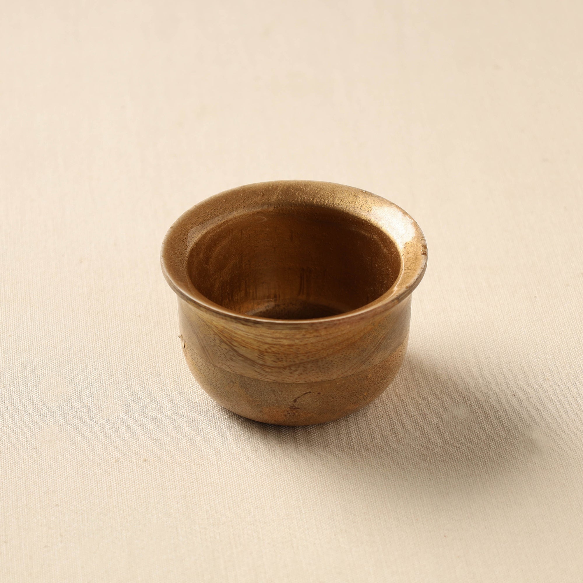 HAVELI CHRONICLES Brown - Handcrafted Mango Wooden Bowl (3 x 3 in)