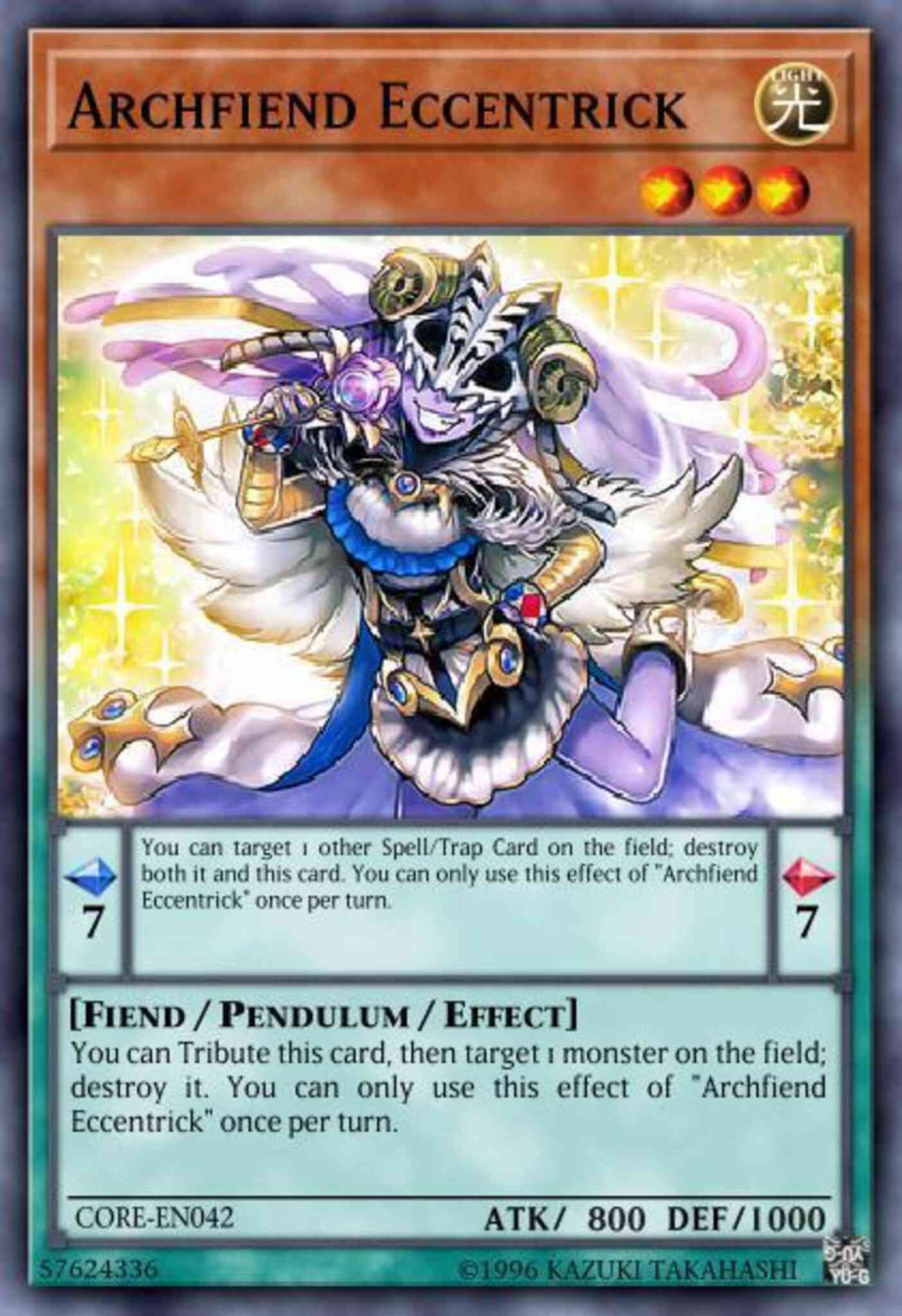 Yu-Gi-Oh! Archfiend Eccentrick - CORE-EN042 - Secret Rare - 1st Edition