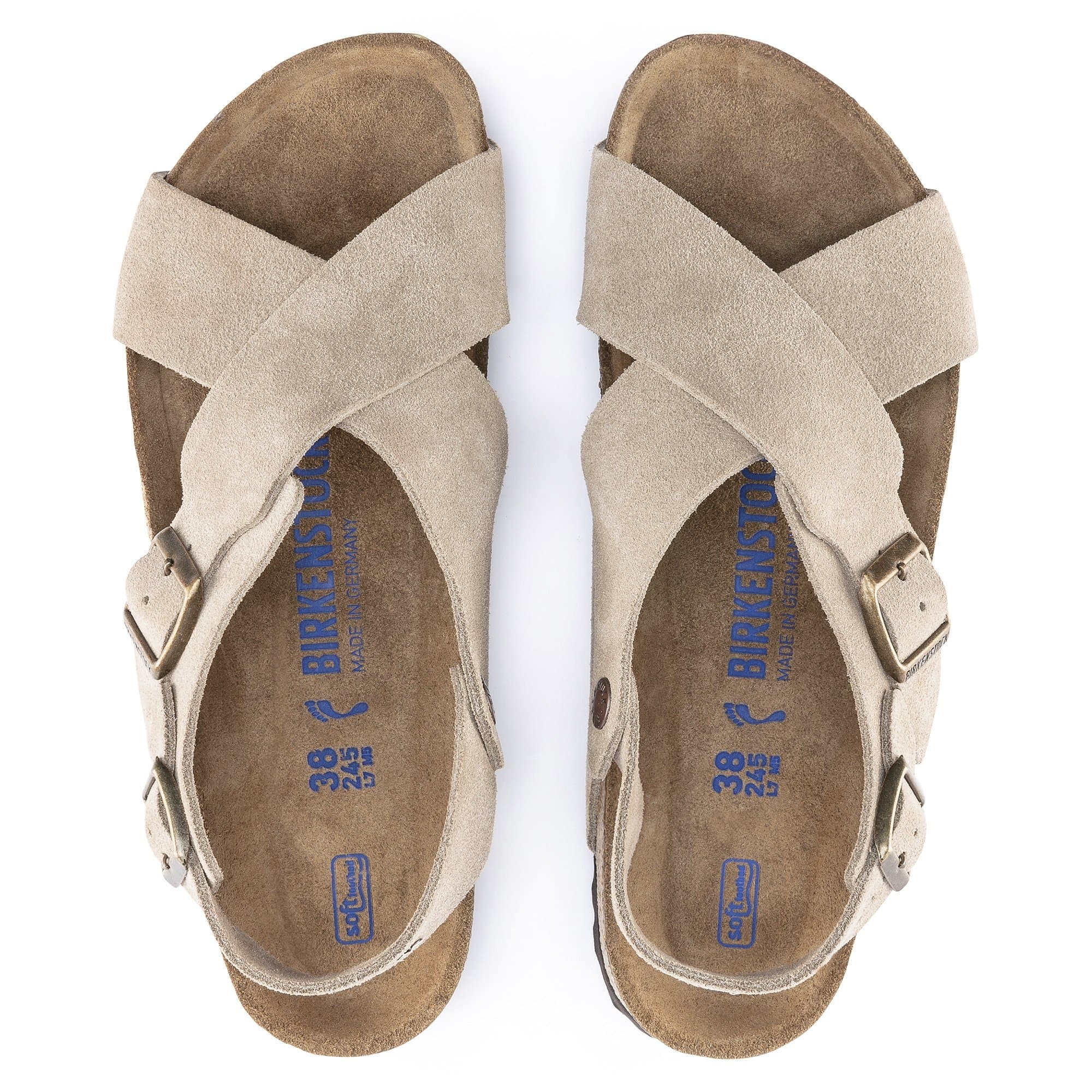 Birkenstock Tulum Soft Footbed Suede Leather – Beige Beige/Taupe - view 4