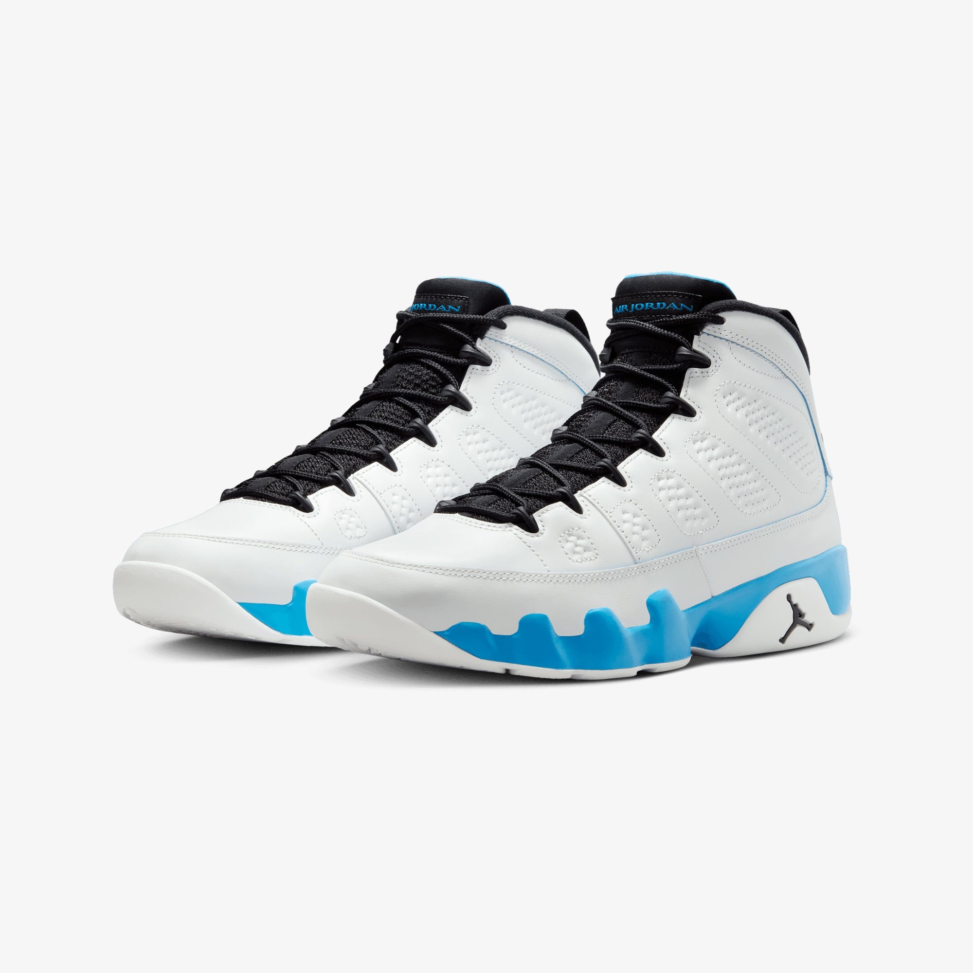 Jordan | AIR JORDAN 9 RETRO { SUMMIT WHITE/BLACK-DK POWDER BLUE - view 2