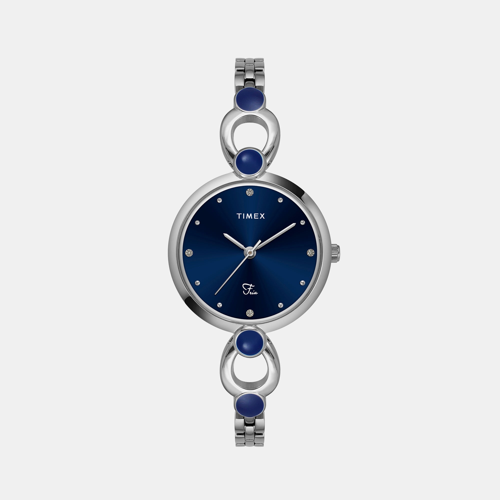 Timex Fria Women Quartz Blue Dial Analog Brass Watch TWEL18100