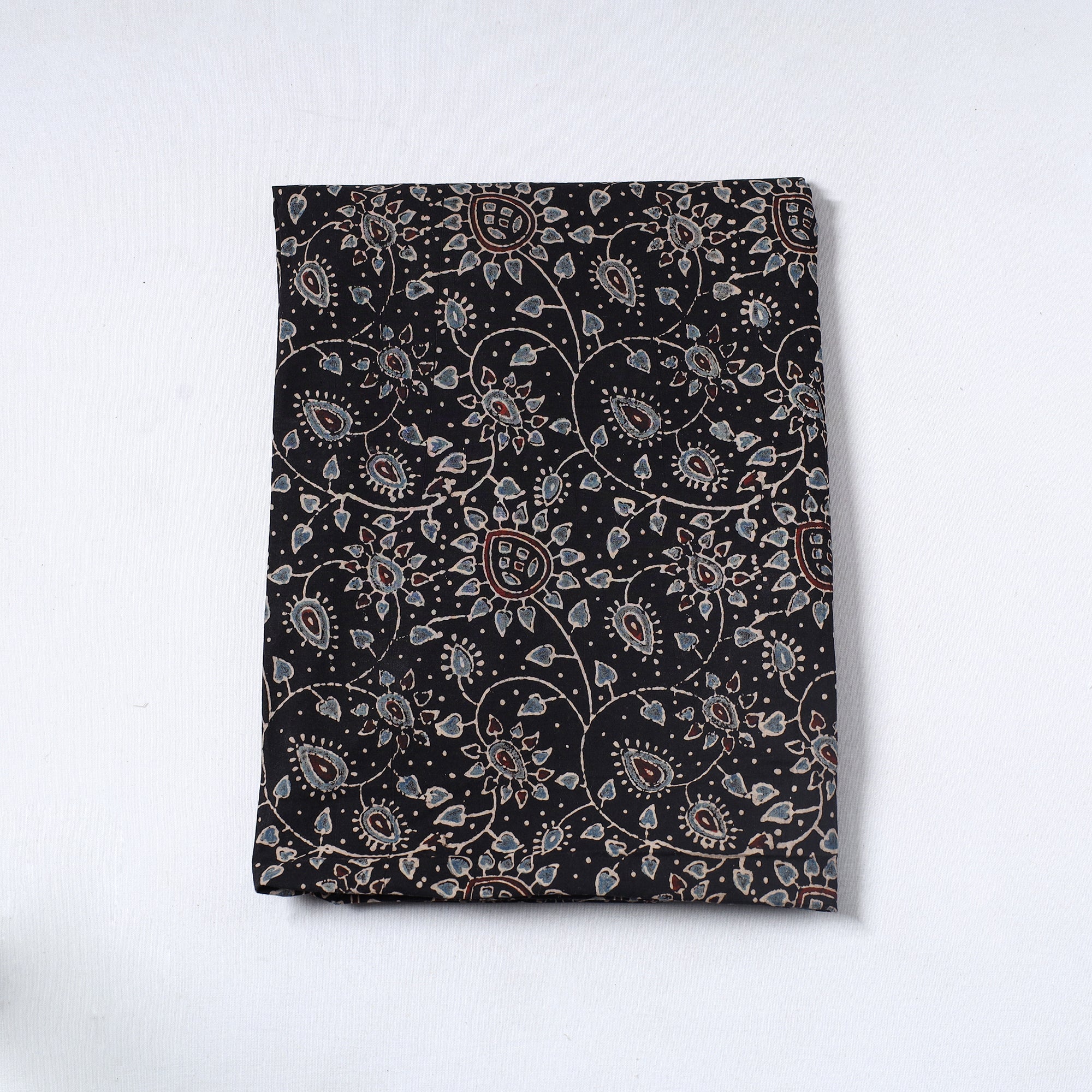 AJRAKH BY SUFIYAN ISMAIL KHATRI Ajrakh Block Printed Cotton Precut Fabric 05