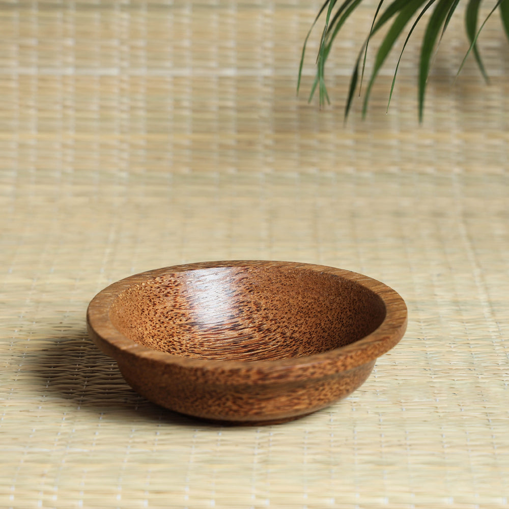 ITOKRI CRAFTS INITIATIVE Brown - Hand Carved Coconut Wood Bowl (Small)