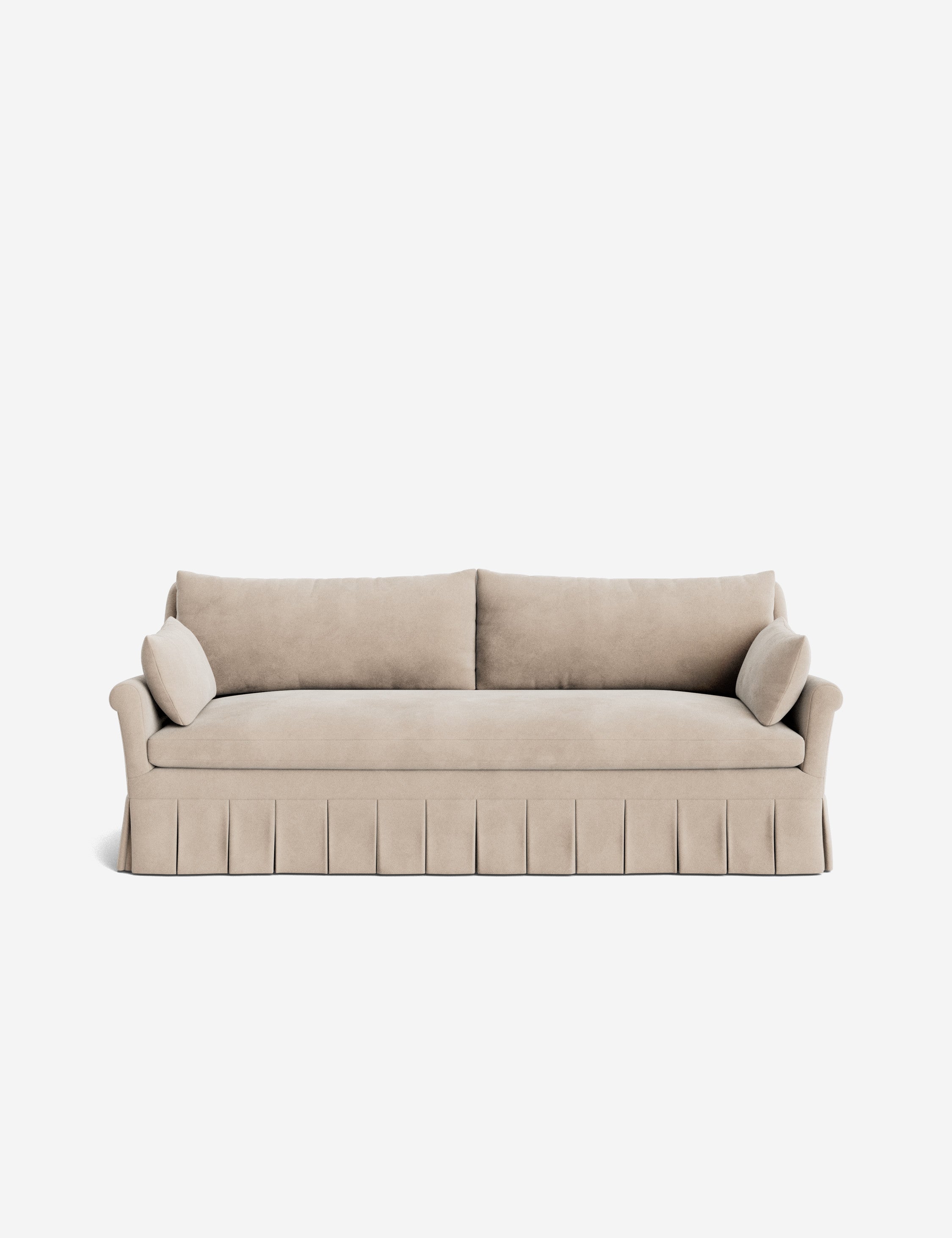 Lulu and Georgia Portola Rolled Arm Pleated Sofa - view 50