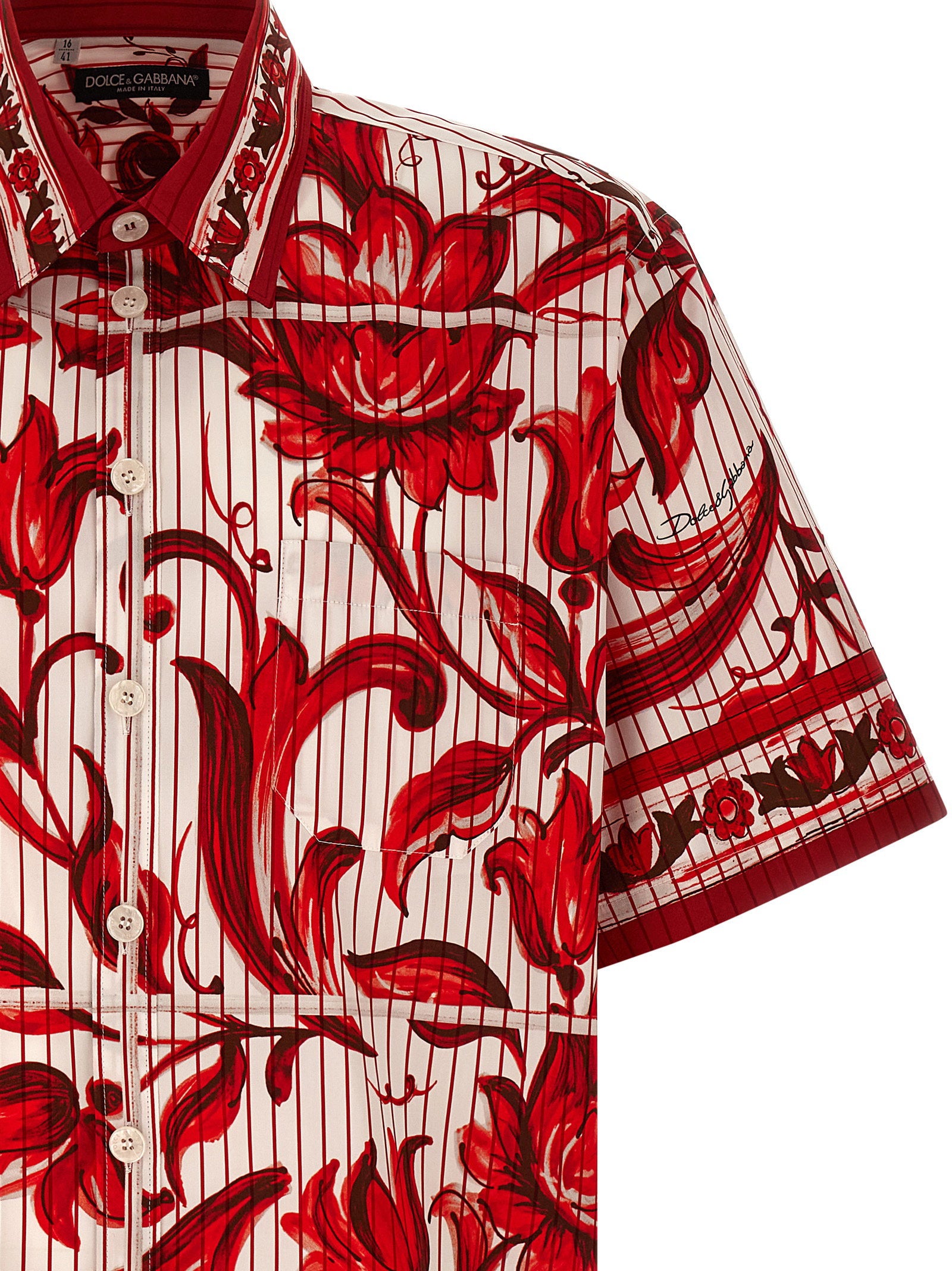 Dolce & Gabbana Maiolica Shirt – 100% cotton - view 3