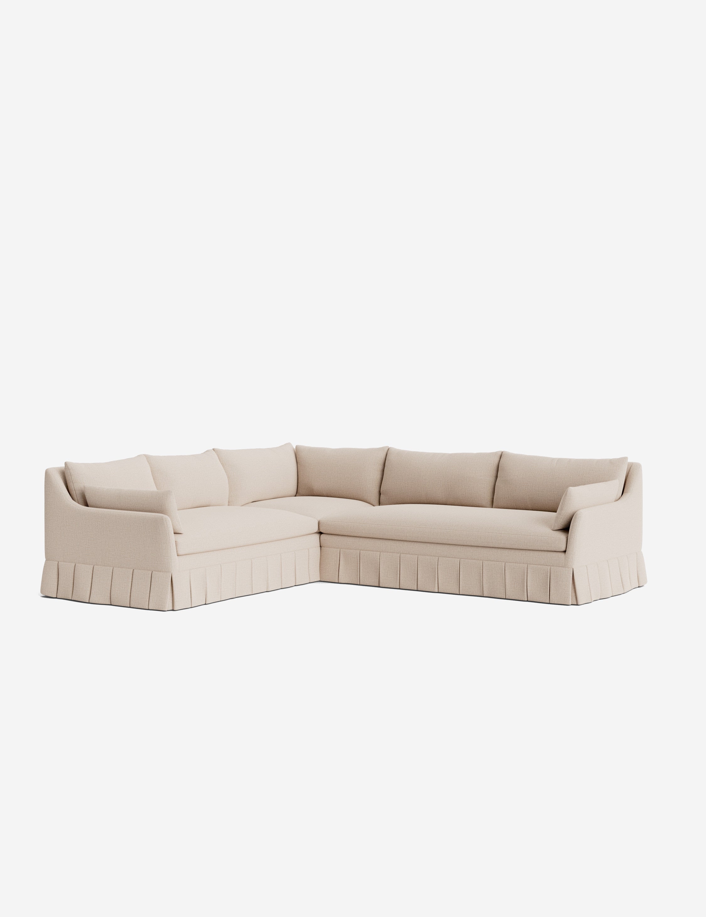 Lulu and Georgia Portola Luxe Depth Pleated Corner Sectional Sofa - view 51