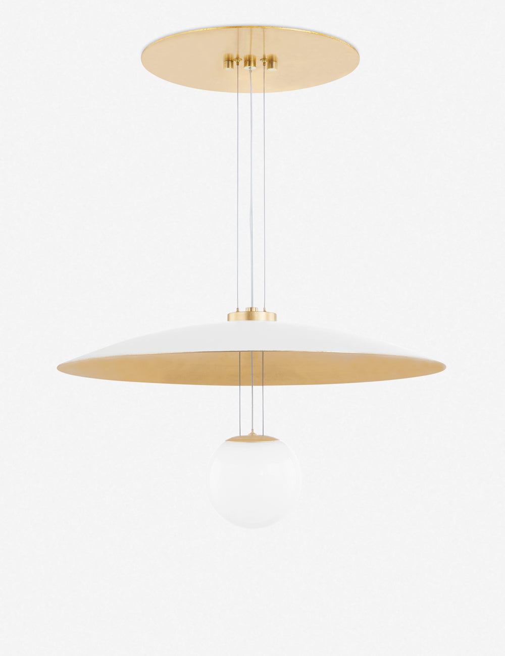 Lulu and Georgia Simran Pendant – White and Brass - view 2