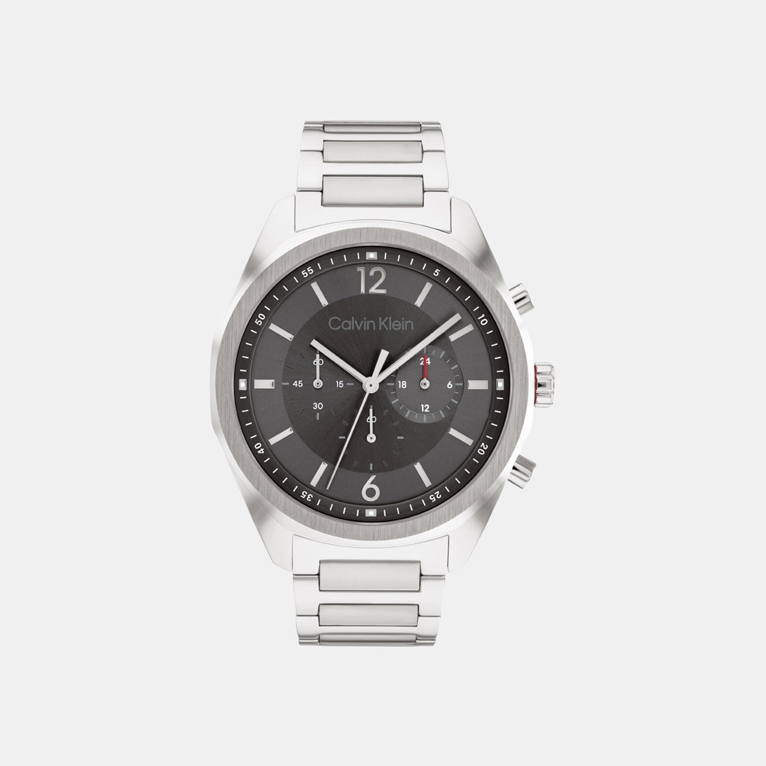 Calvin Klein Ck Force Men Quartz Grey Dial Chronograph Stainless Steel Watch 25200264