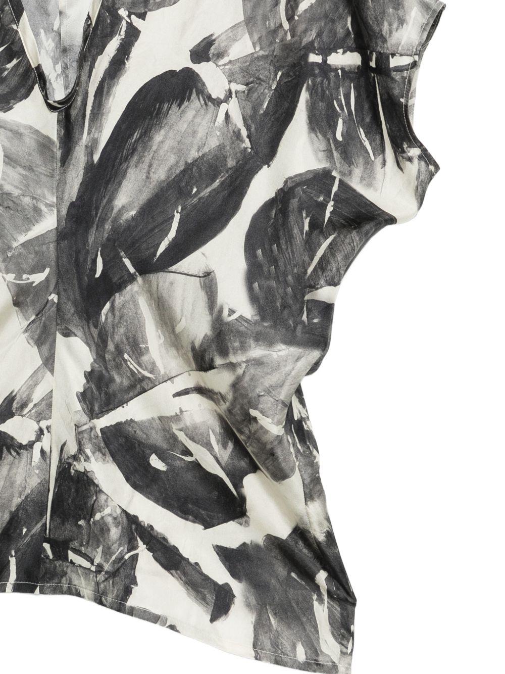 Alysi V-neck short sleeves silk Printed silk shirt - view 3