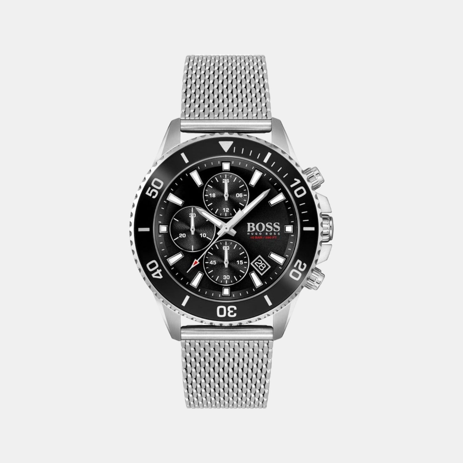 Boss Admiral Men Quartz Black Dial Analog Stainless Steel Watch 1513904