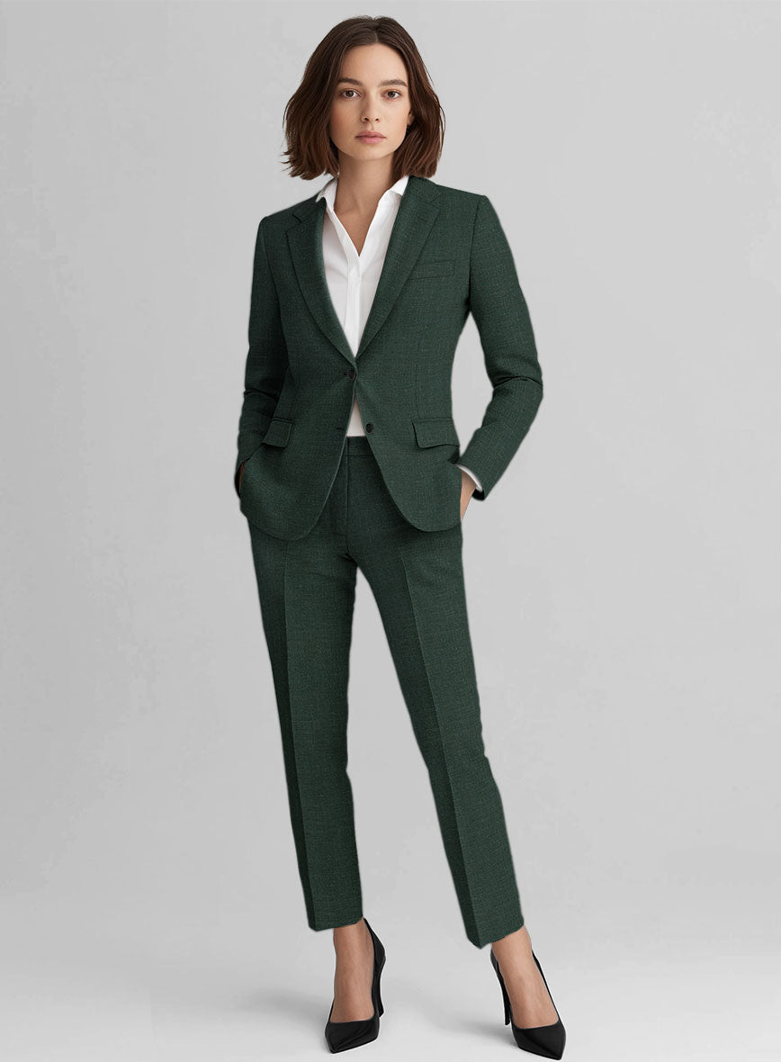 StudioSuits Women's Martini Green Linen Suit