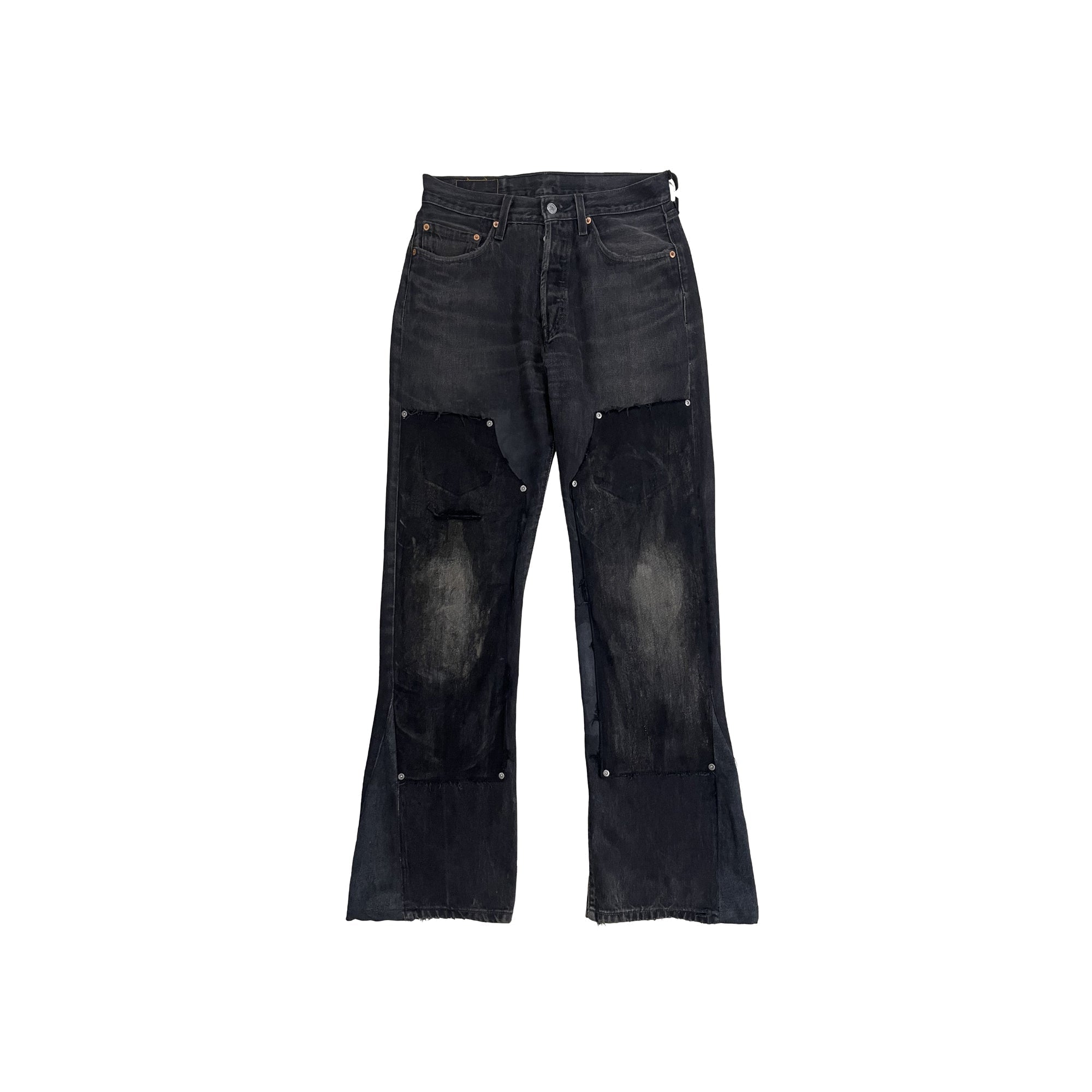 Unreborn Project Reconstructed Carpenter Flared Jeans (make To Order)