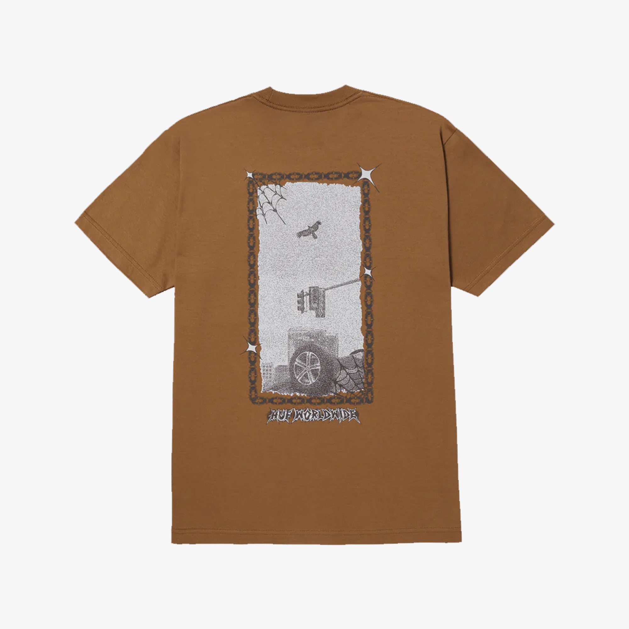 Huf | Car Club T-shirt { Camel - view 2