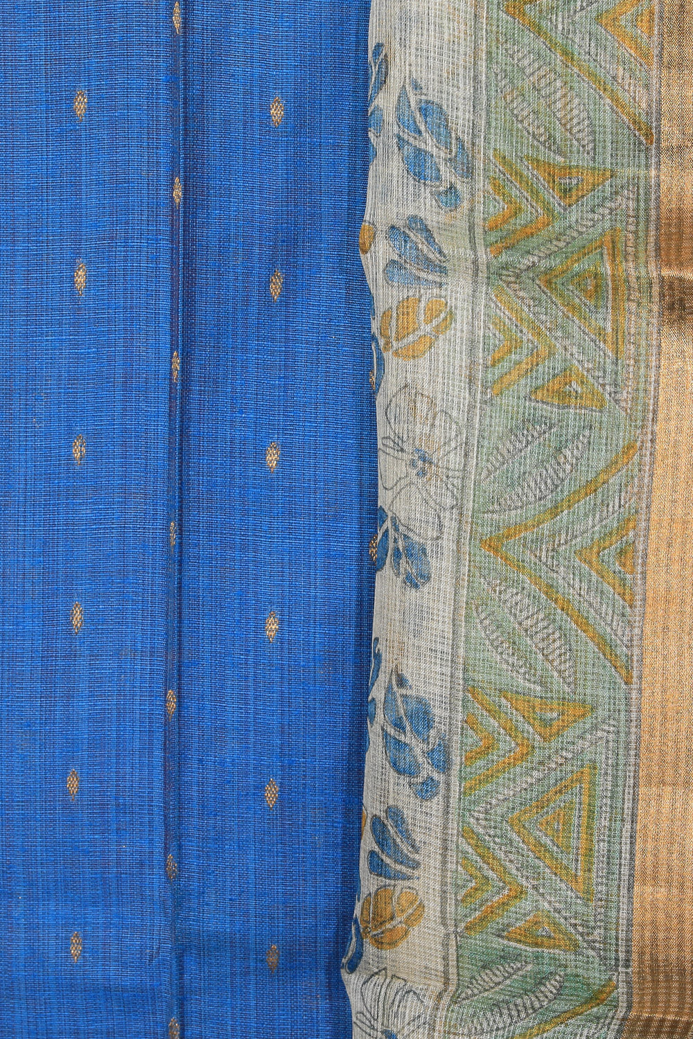 Kalanjali Cotton Silk Unstitched Suit With Dupatta (3 Pcs Set) - view 2