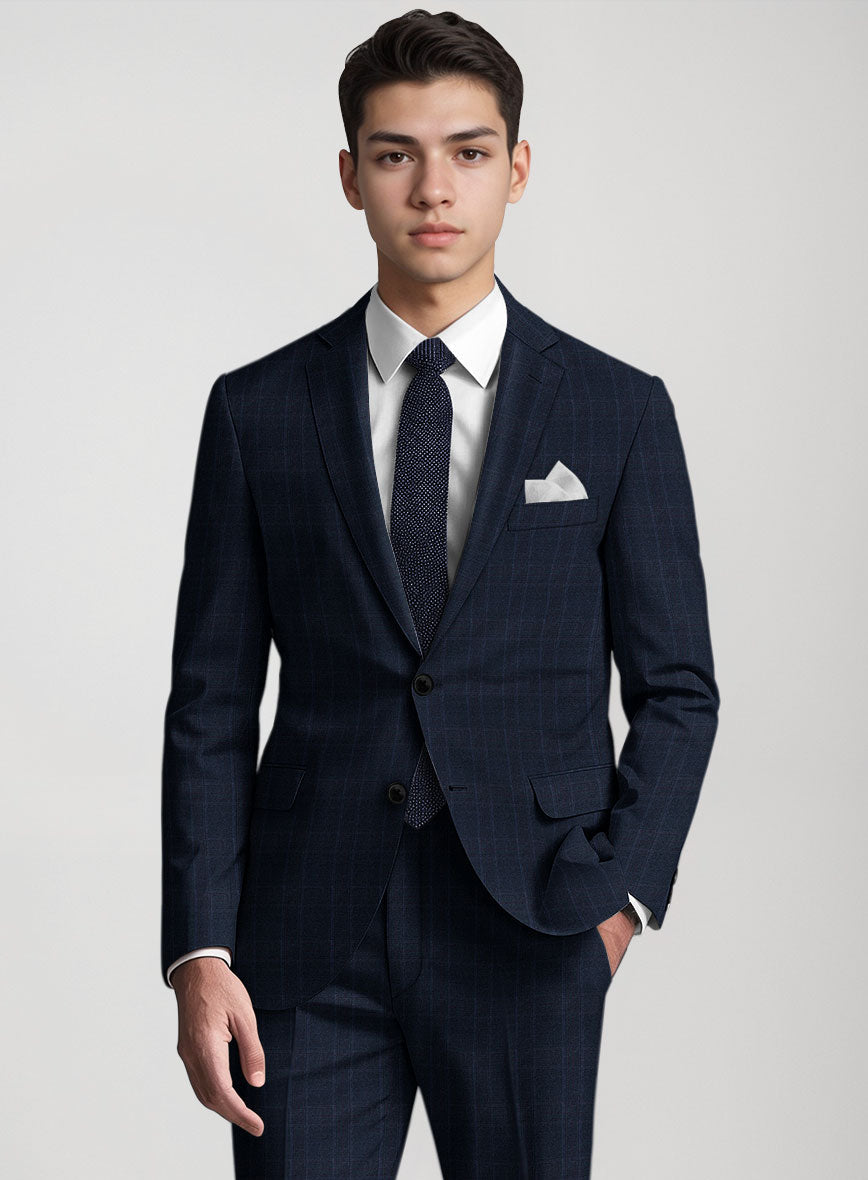 StudioSuits Reda Elian Blue Checks Wool Suit - view 4
