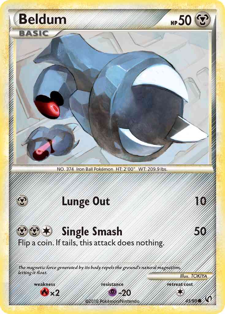 Common hgss3-43 non-holo – Pokémon Beldum - 43/90 - Common [hgss3-43] [Non-Holo]