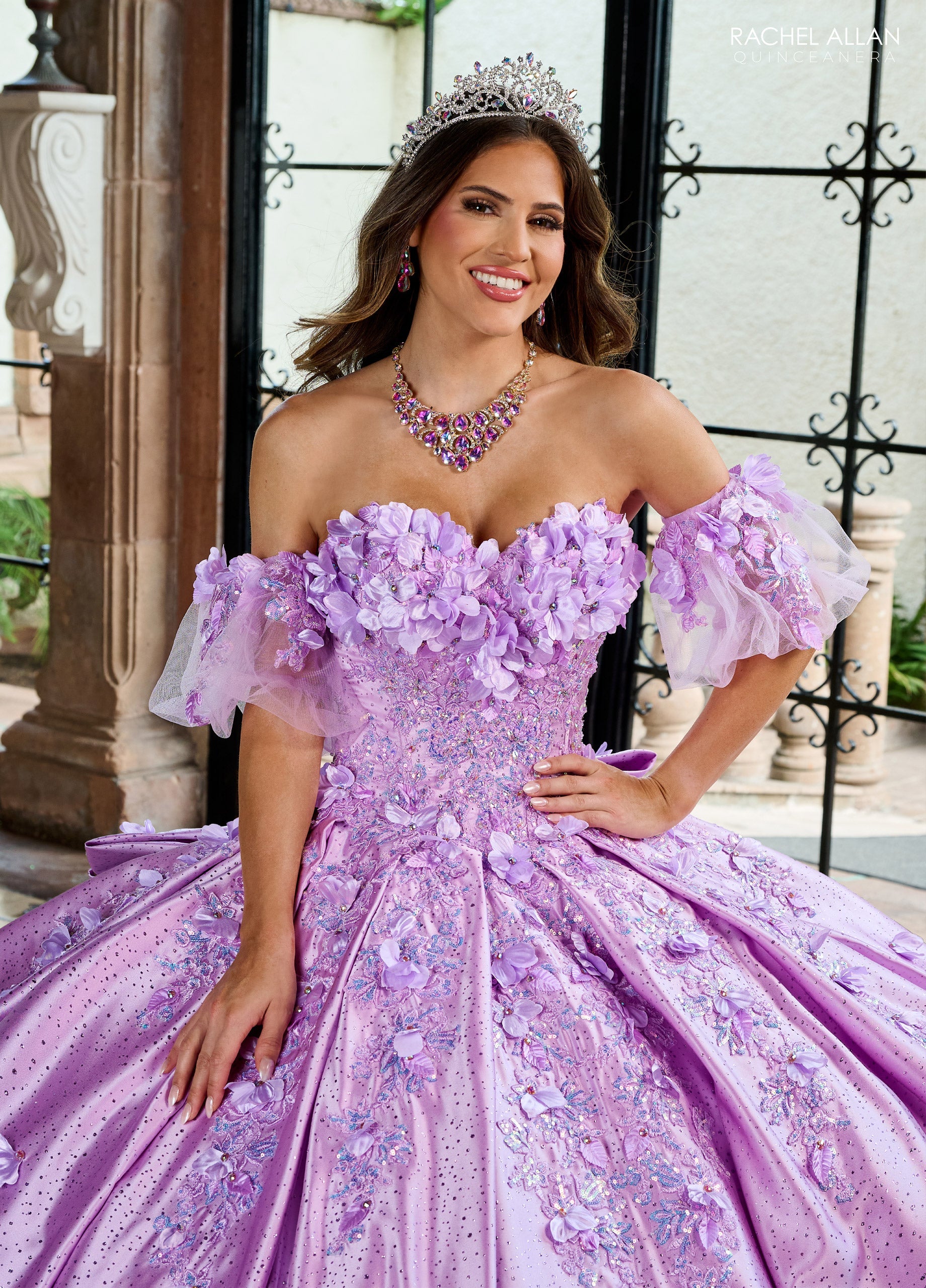 Mary's Bridal 3D Floral Sweetheart Quinceanera Dress by Rachel Allan RQ1157 - view 3