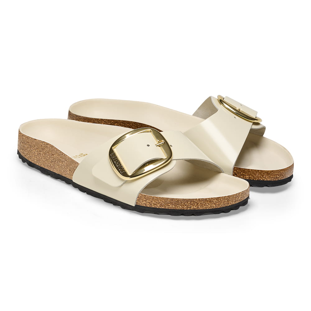 Birkenstock Madrid Big Buckle Natural Leather Patent - view 2
