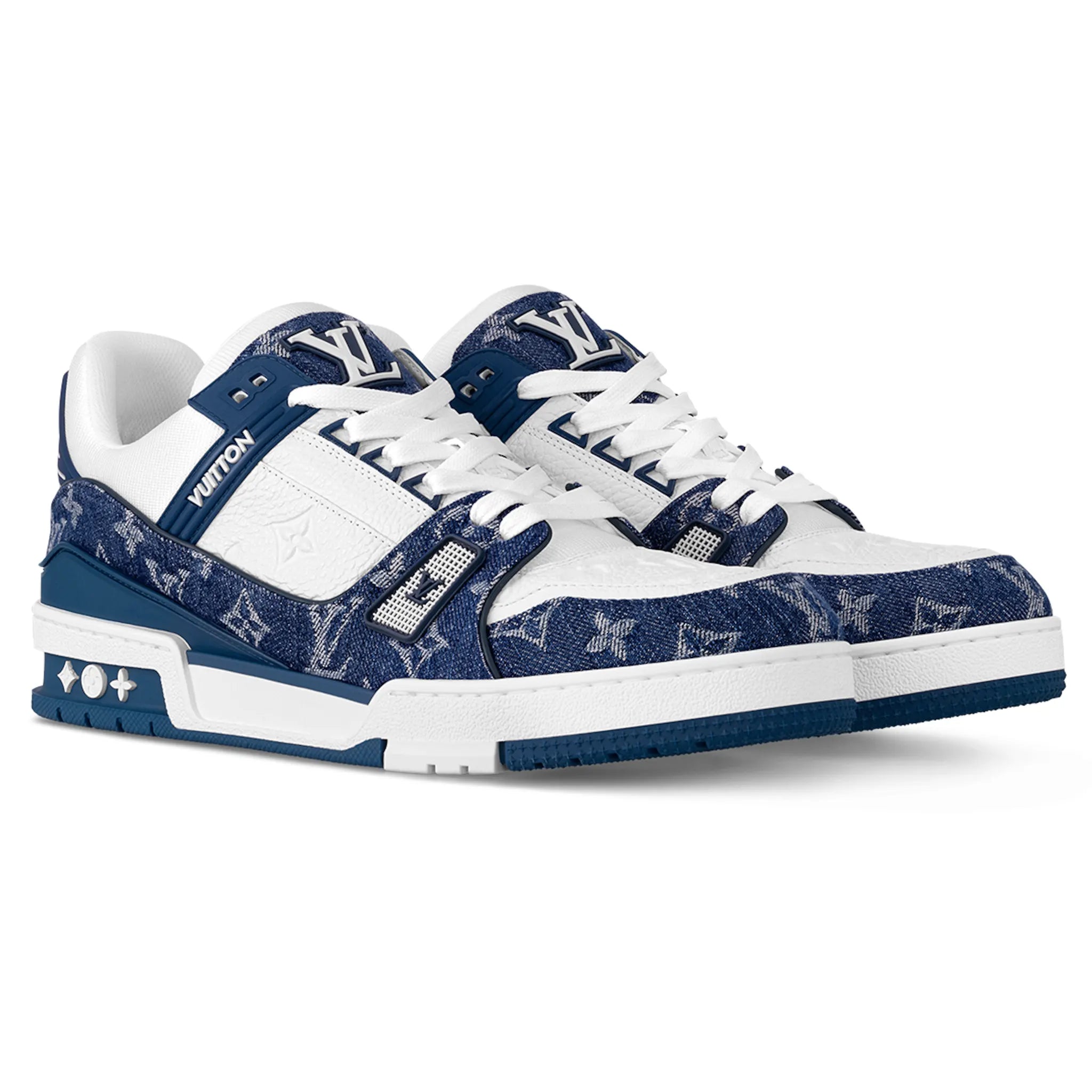 Louis Vuitton LV Monogram Blue Denim Sneaker - view 2